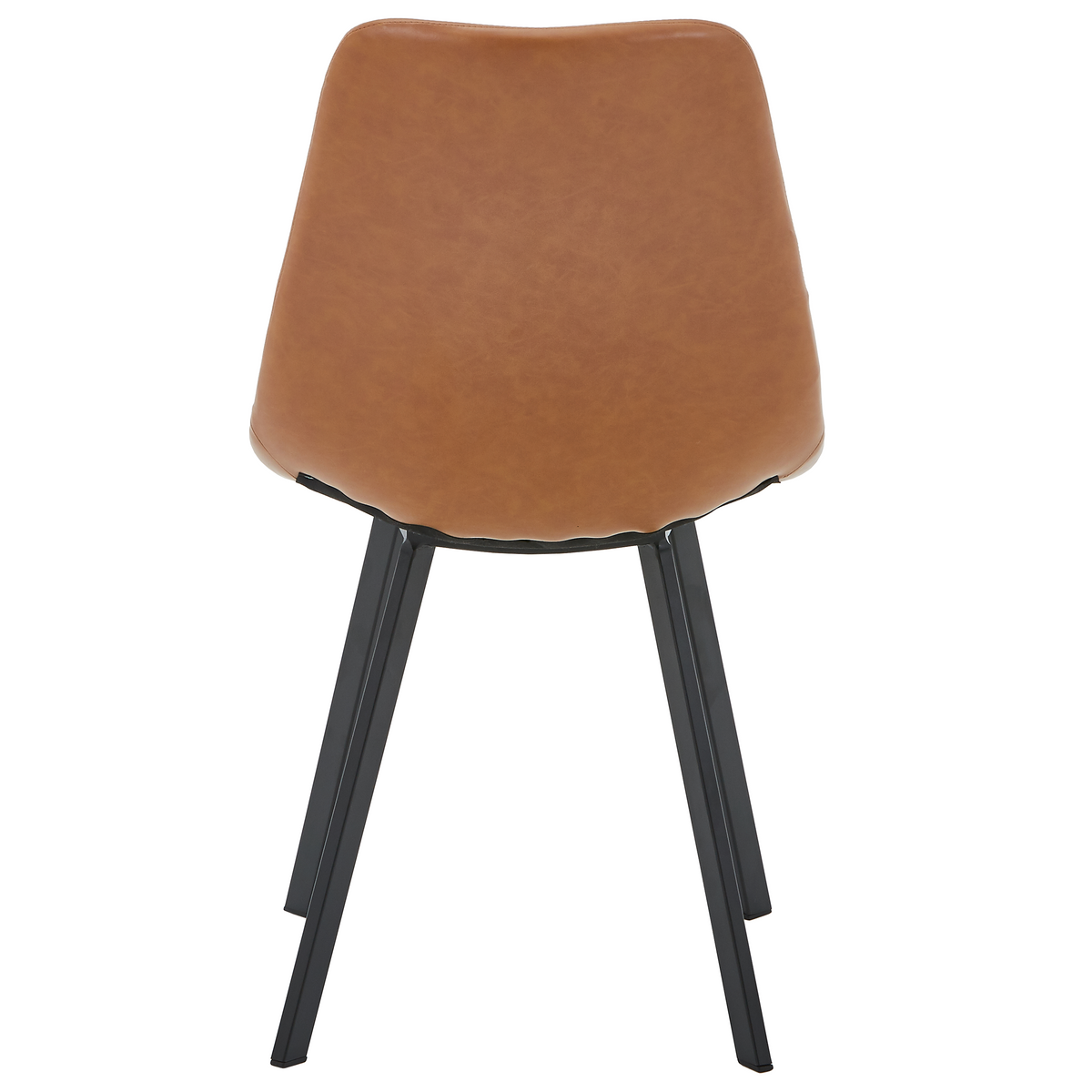 Markley Leather Dining Chair With Steel Legs