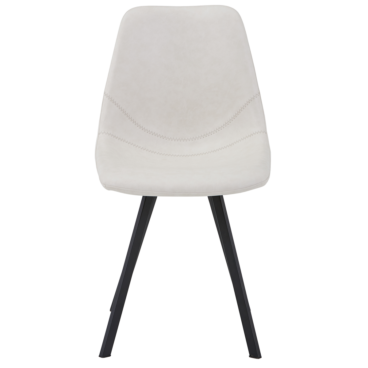 Markley Leather Dining Chair With Steel Legs