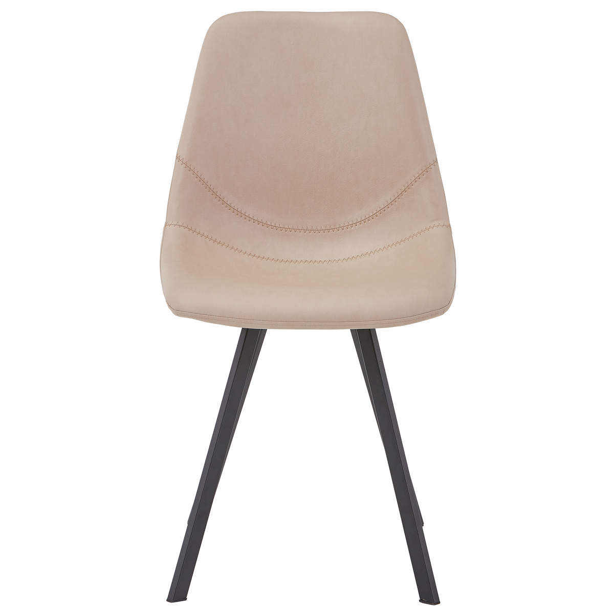 Markley Leather Dining Chair With Steel Legs