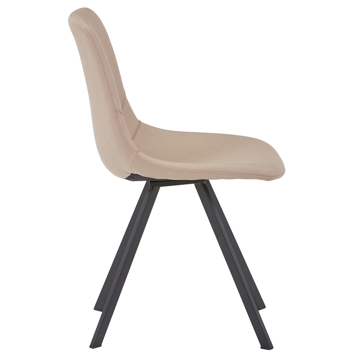 Markley Leather Dining Chair With Steel Legs