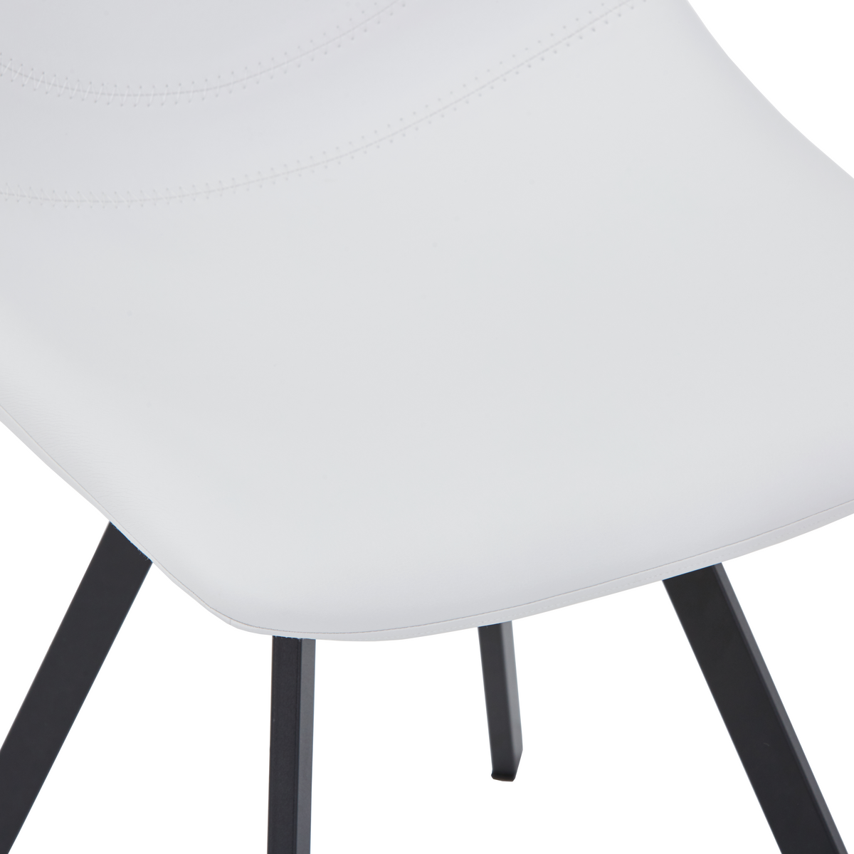 Markley Leather Dining Chair With Steel Legs