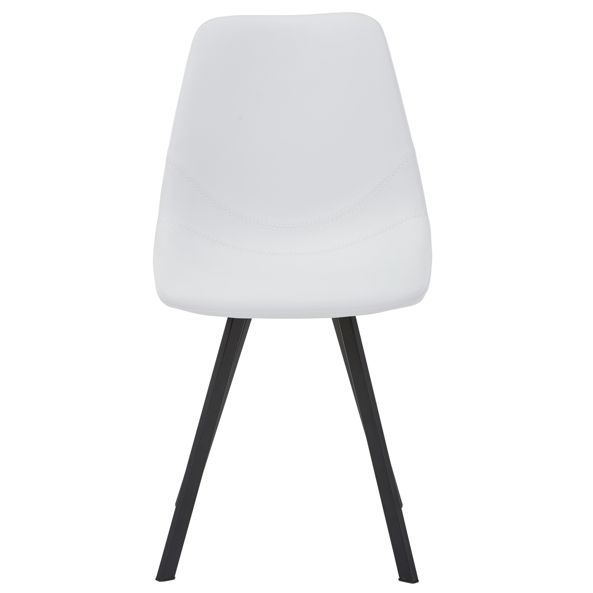 Markley Leather Dining Chair With Steel Legs