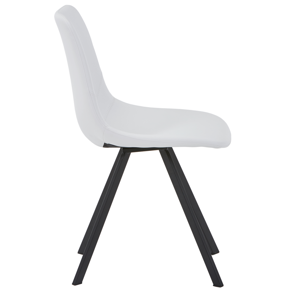 Markley Leather Dining Chair With Steel Legs