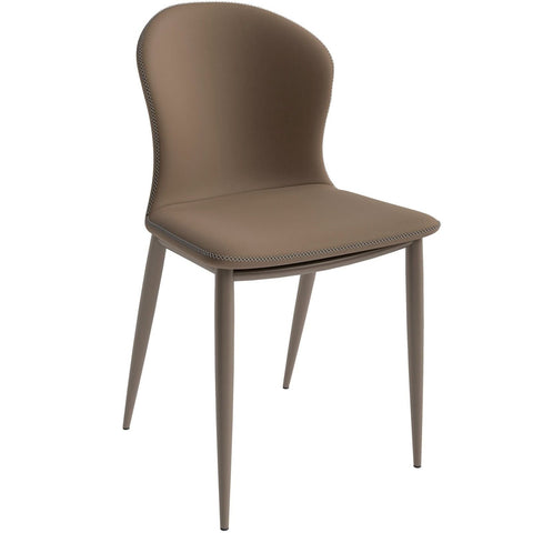 LeisureMod Mosaic Modern Dining Chair Upholstered Fabric Side Chair Foam Cushioned Modern Accent Chair with Metal Legs