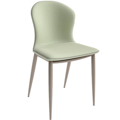 LeisureMod Mosaic Modern Dining Chair Upholstered Fabric Side Chair Foam Cushioned Modern Accent Chair with Metal Legs