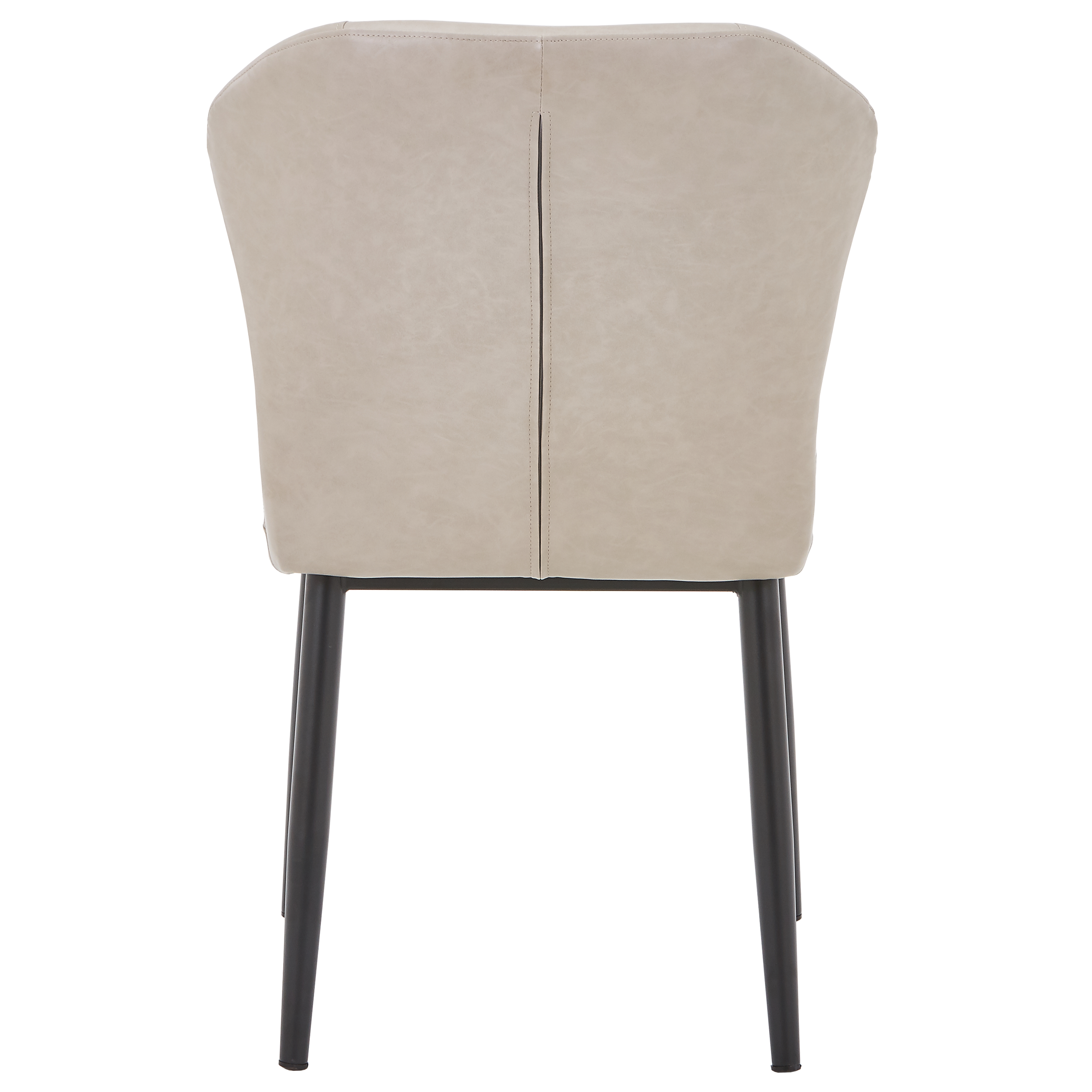 Mosaic Leather Dining Chair Curved Back Design with Steel Legs