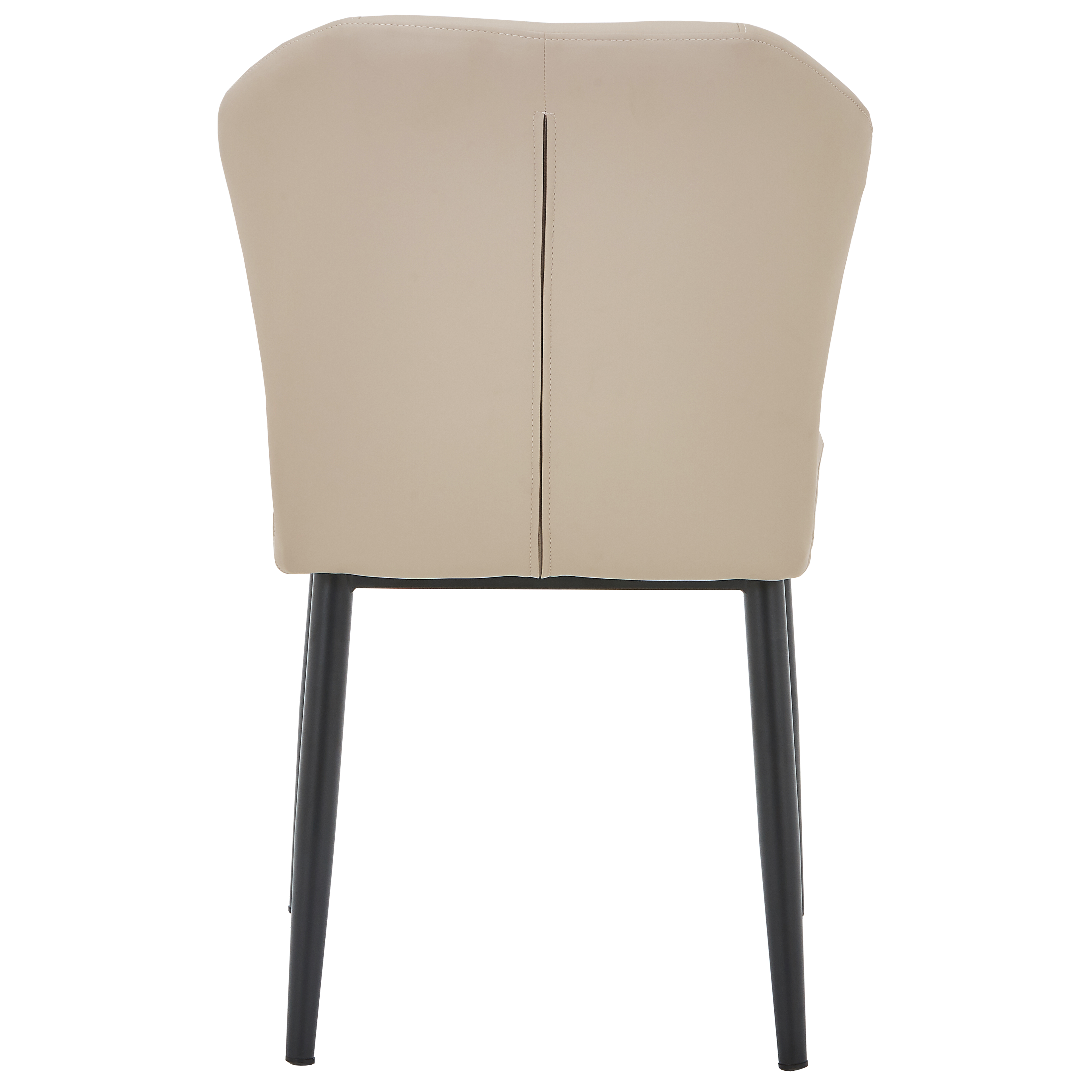 Mosaic Leather Dining Chair Curved Back Design with Steel Legs