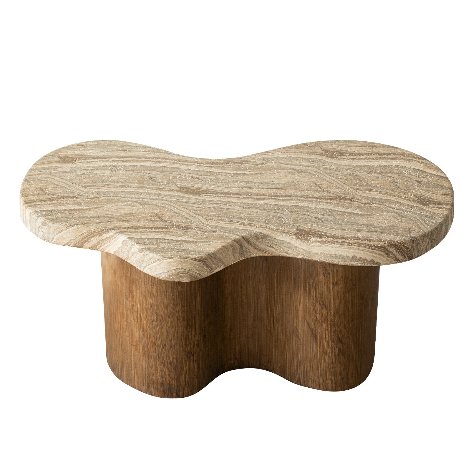 Monaco Fiberstone Coffee Table With Pedestal Base for Indoor and Outdoor