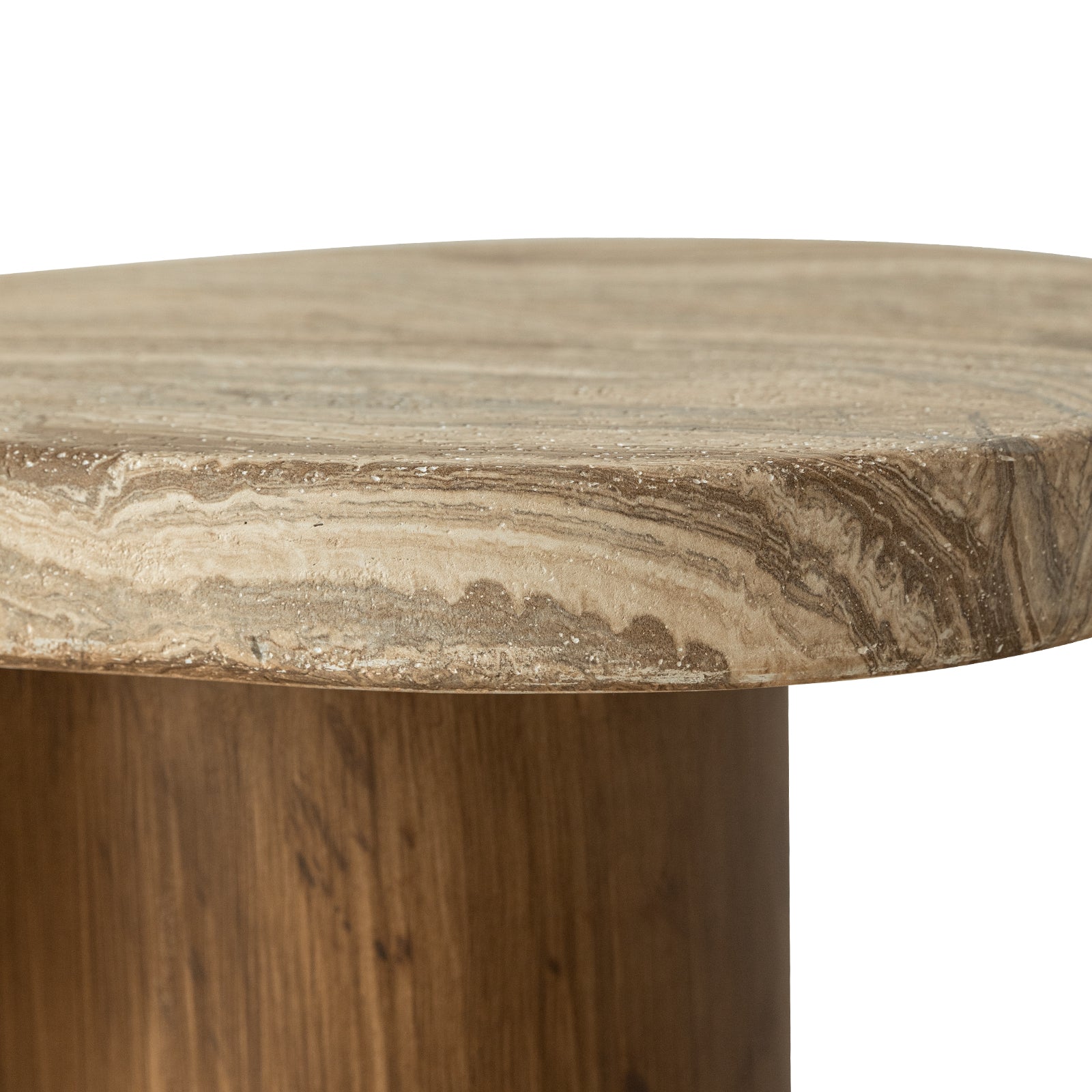 Monaco Fiberstone Coffee Table With Pedestal Base for Indoor and Outdoor