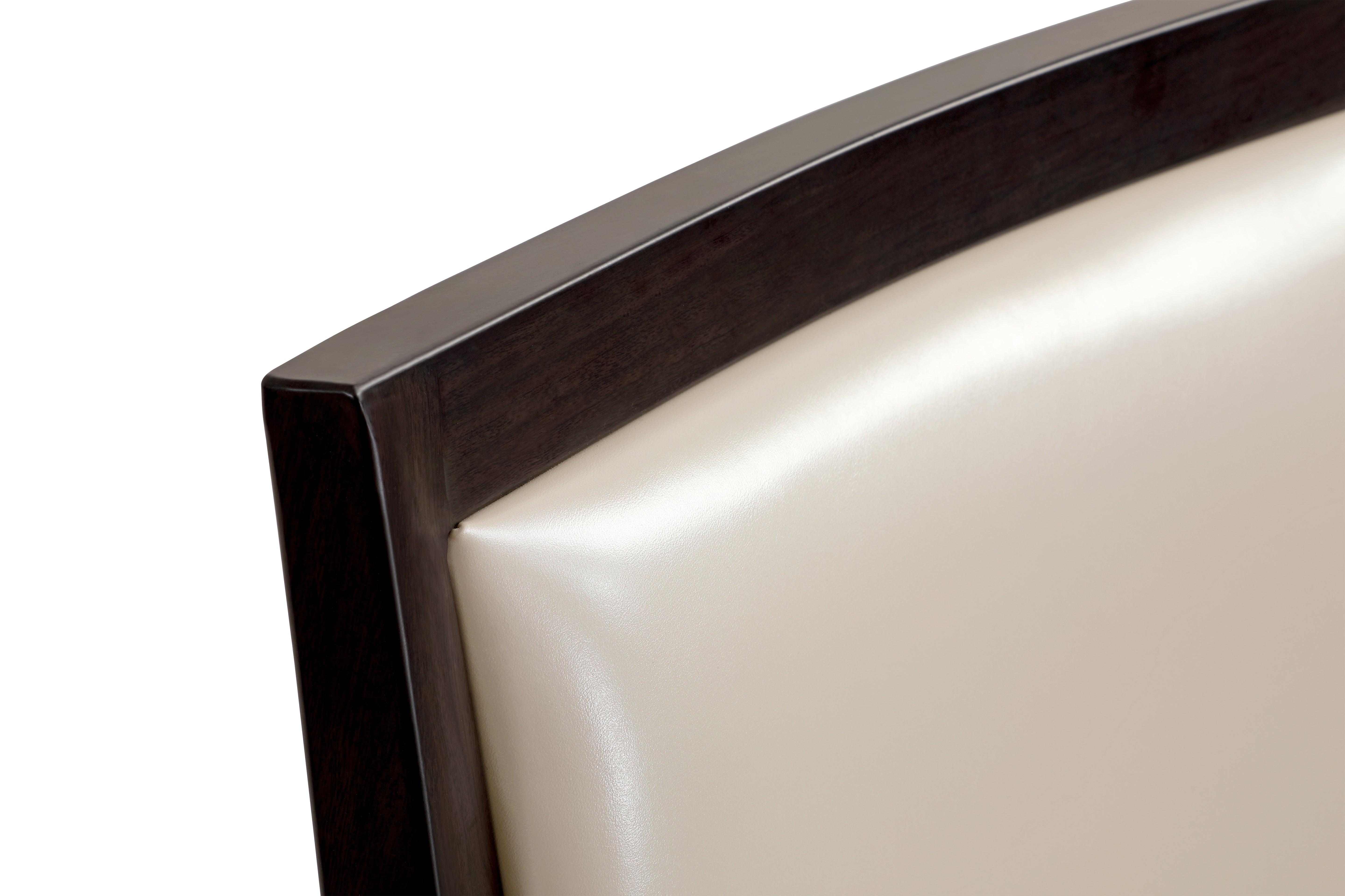 Madera Dining Chair with Leather Seat and Aluminum Legs in Walnut Finish