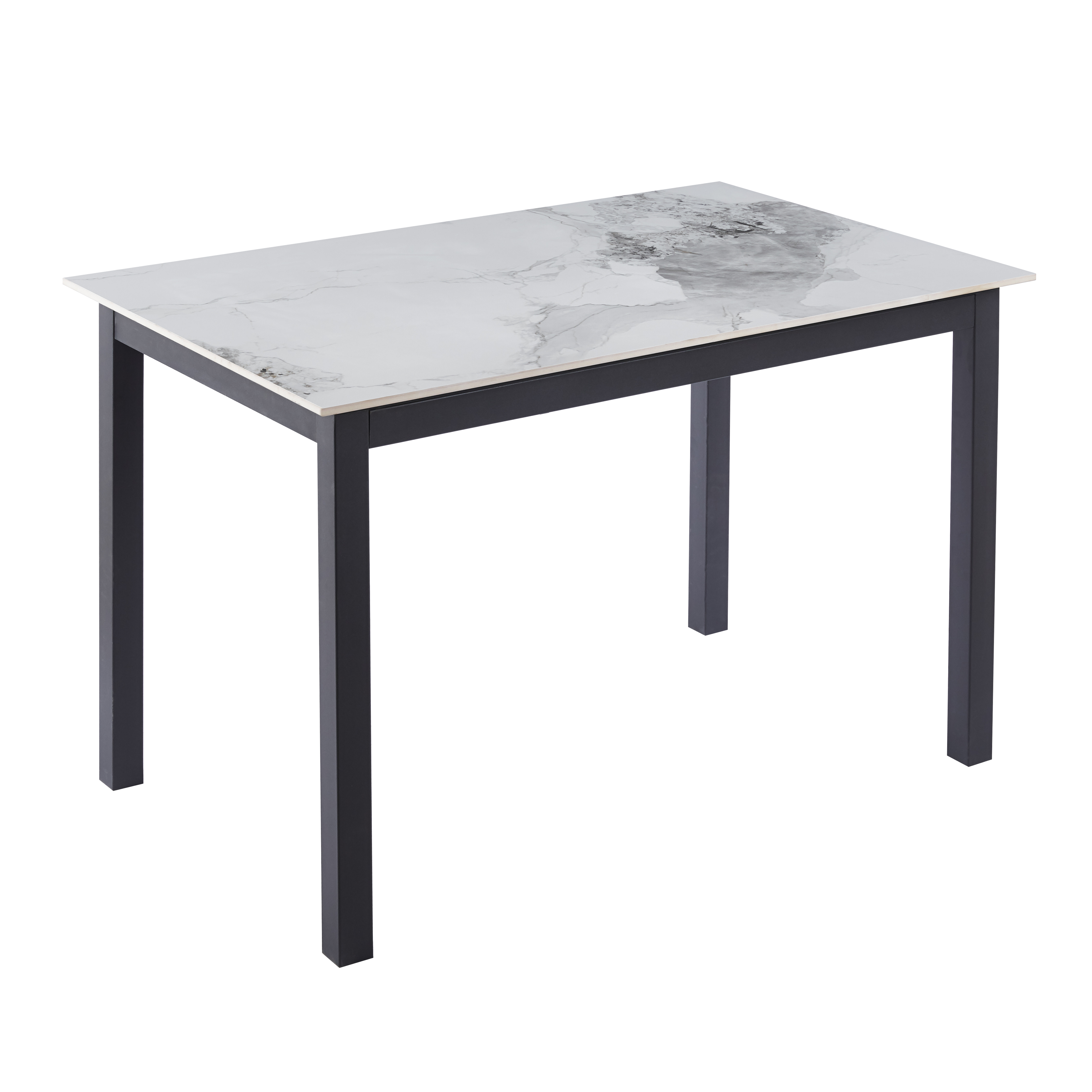 Mina Dining Table with Sintered Stone Tabletop with Metal/Wood Legs