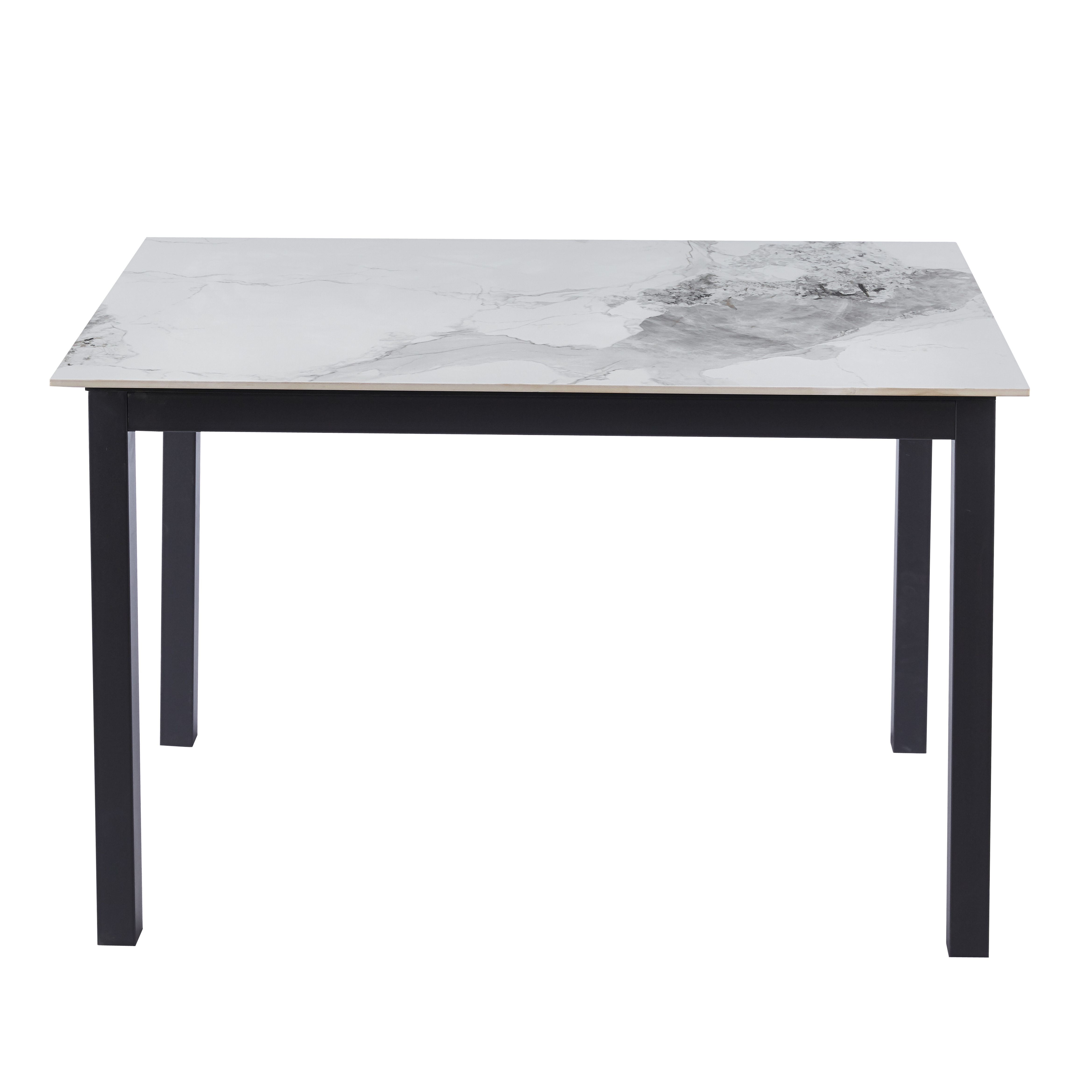 Mina Dining Table with Sintered Stone Tabletop with Metal/Wood Legs
