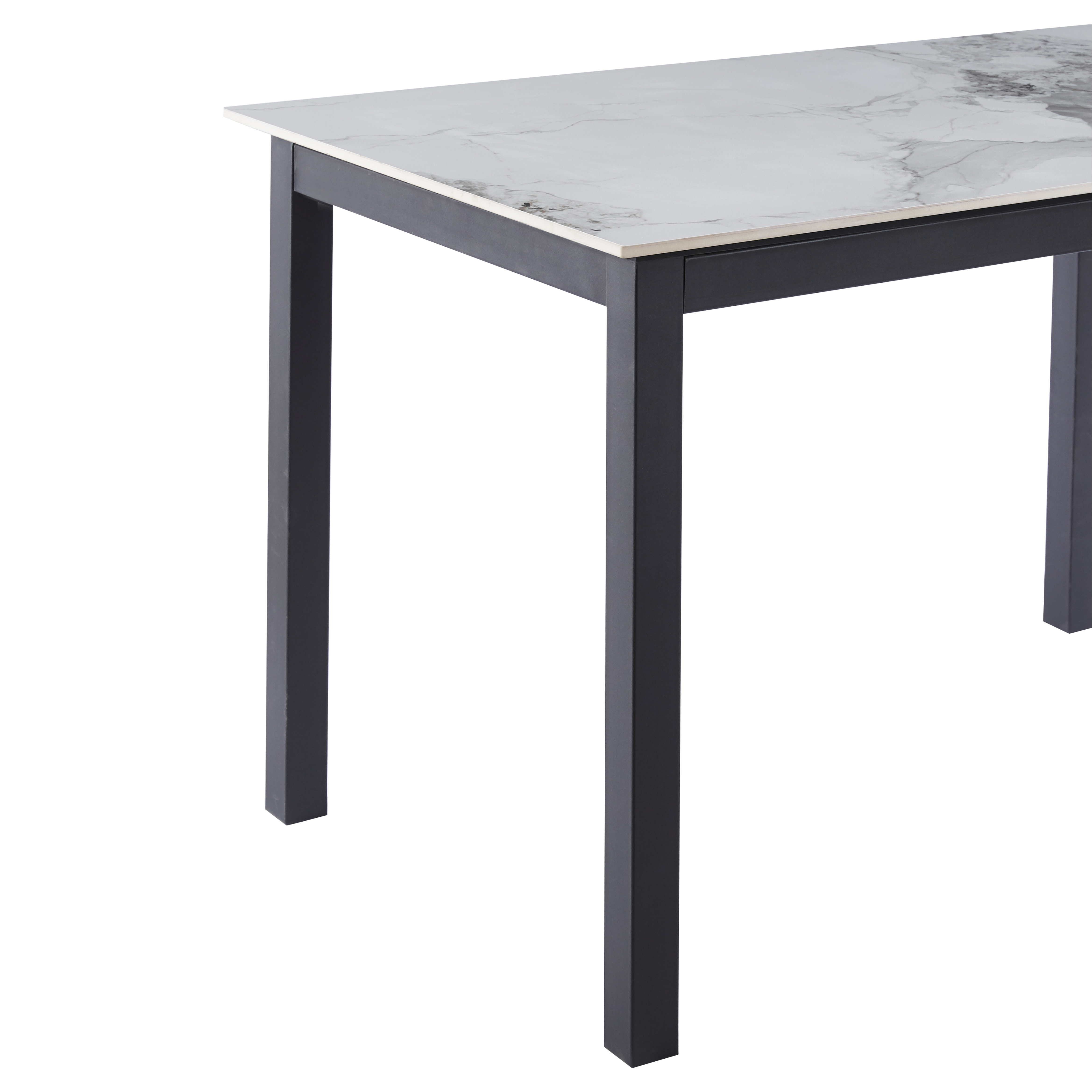 Mina Dining Table with Sintered Stone Tabletop with Metal/Wood Legs
