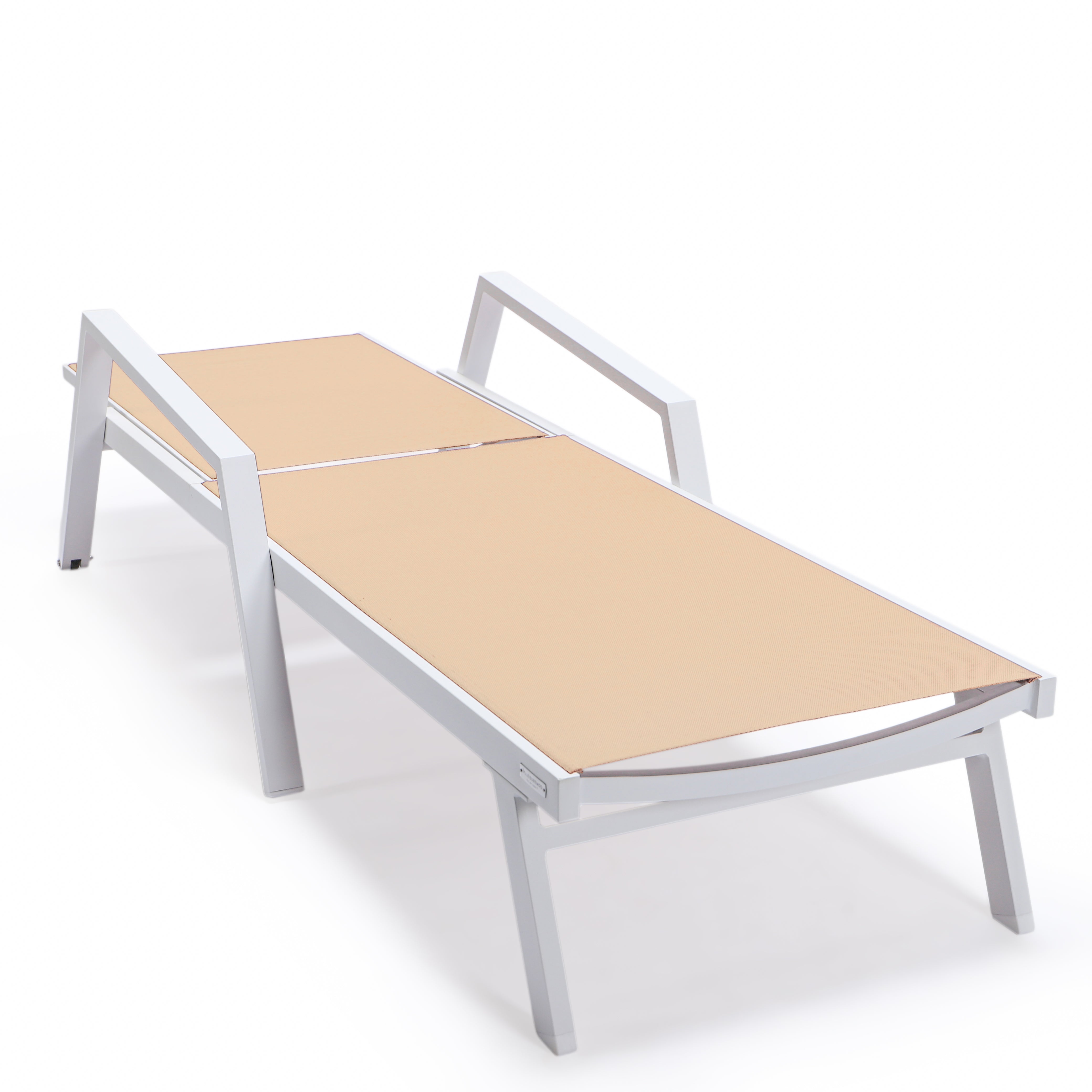 Marlin Aluminum Outdoor Chaise Lounge Chair with Sling Fabric Seat