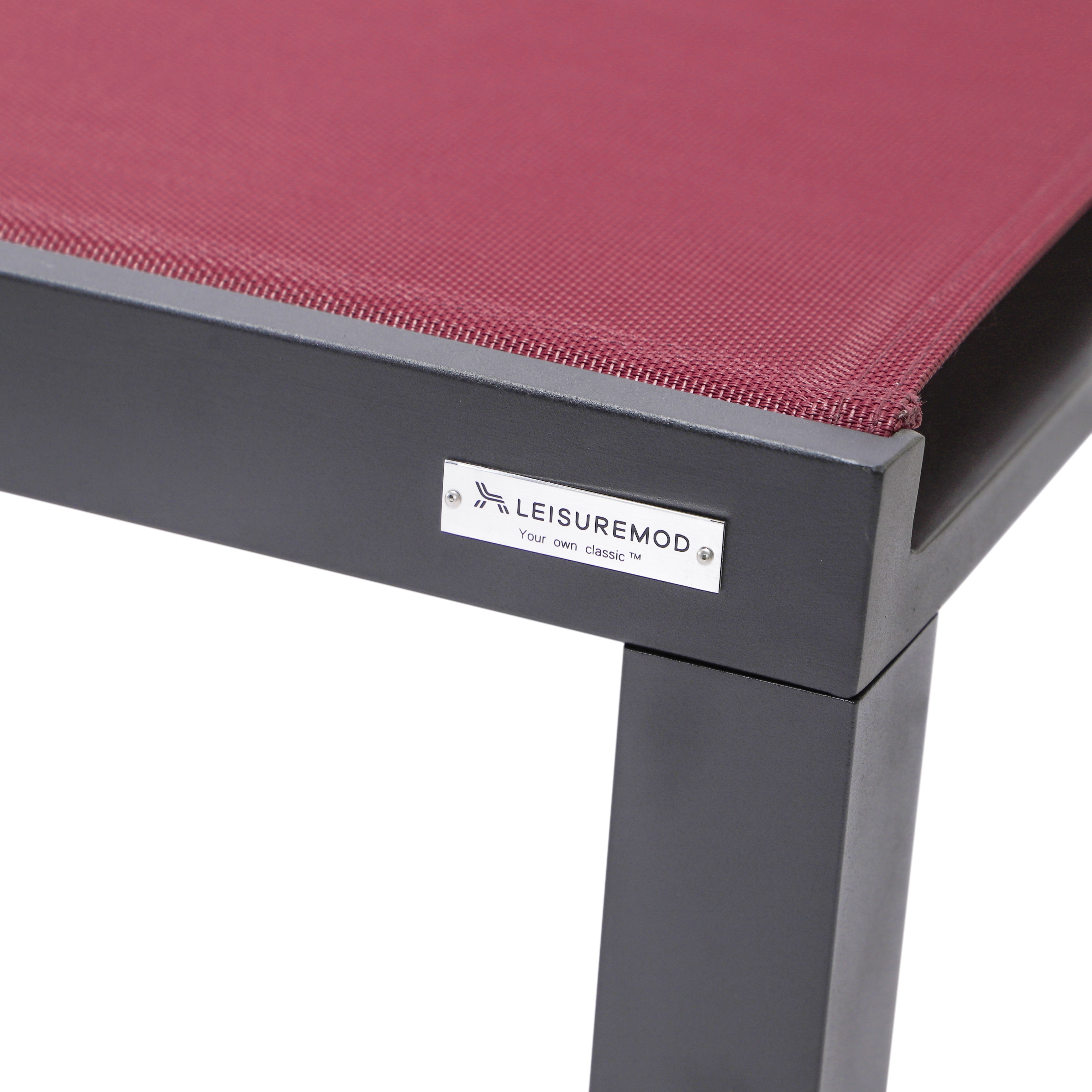 Marlin Aluminum Outdoor Chaise Lounge Chair with Sling Fabric Seat