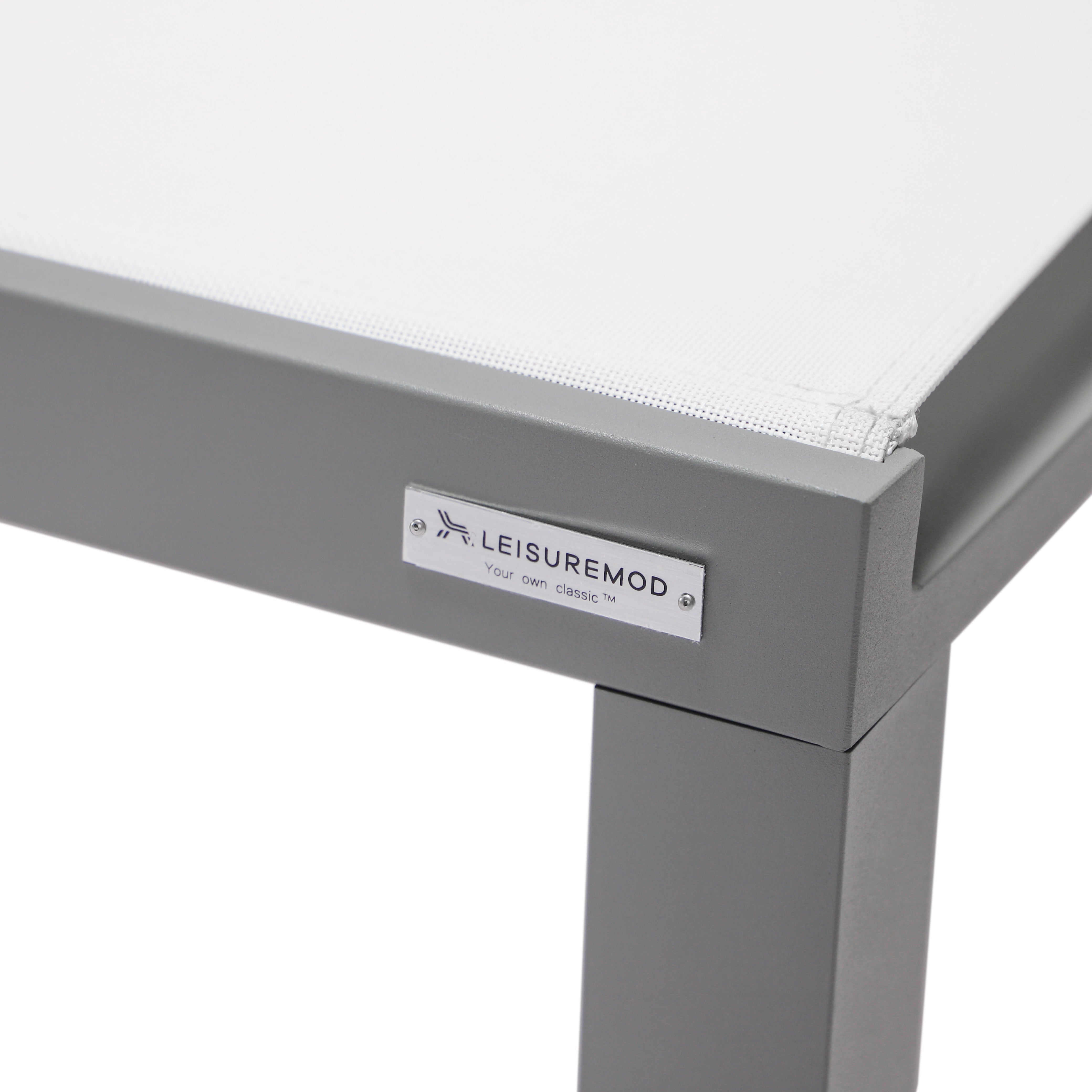 Marlin Aluminum Outdoor Chaise Lounge Chair with Sling Fabric Seat