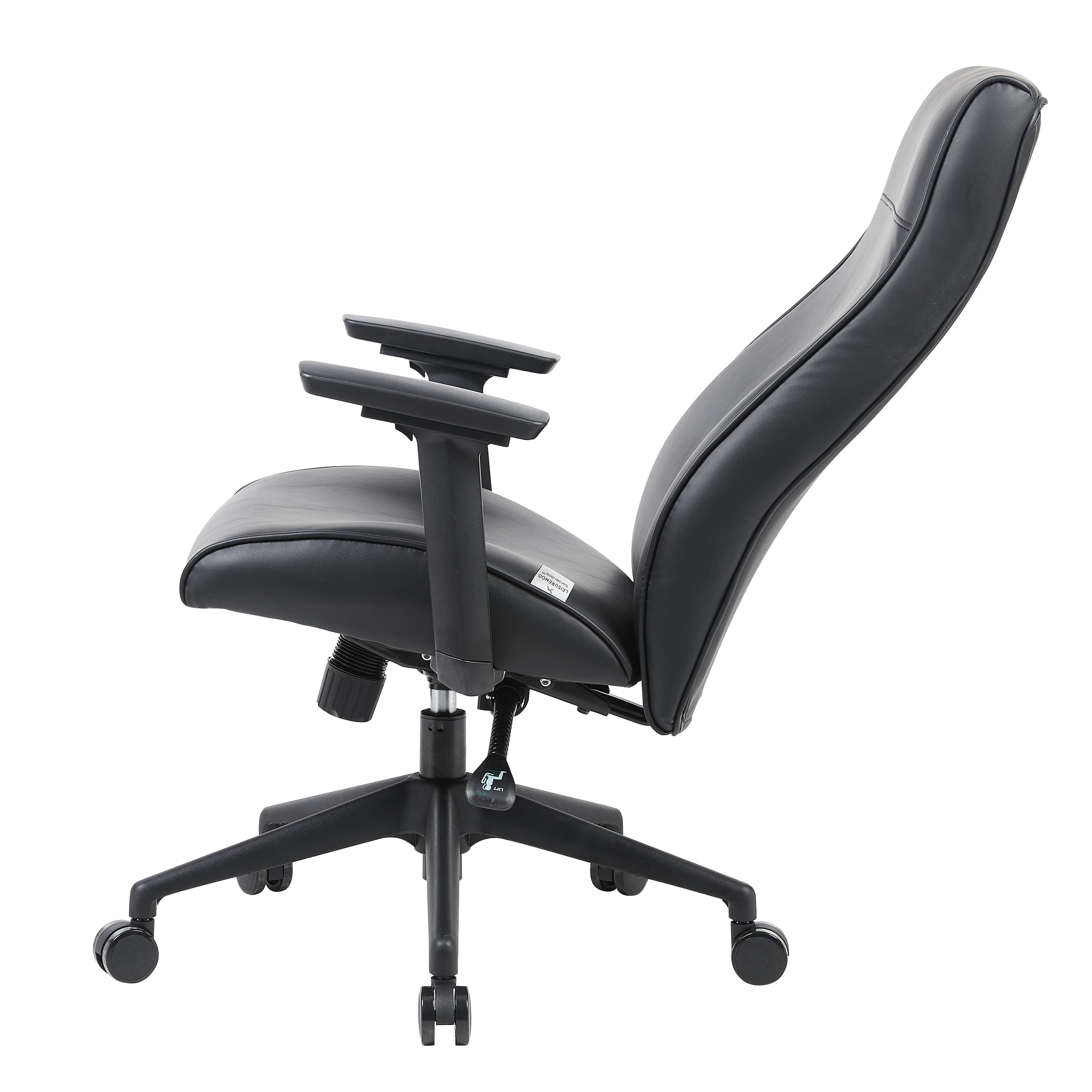 Maxwell Leather Office Chair Stainless Steel Frame and Nylon Base