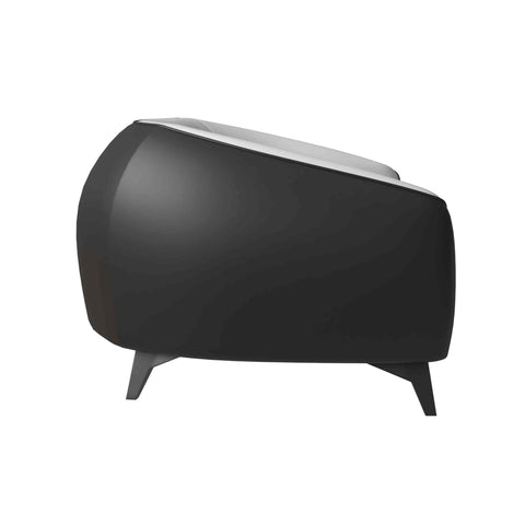 Opula Single-Seater Leather Sofa Accent Armchair with Stainless Steel Legs