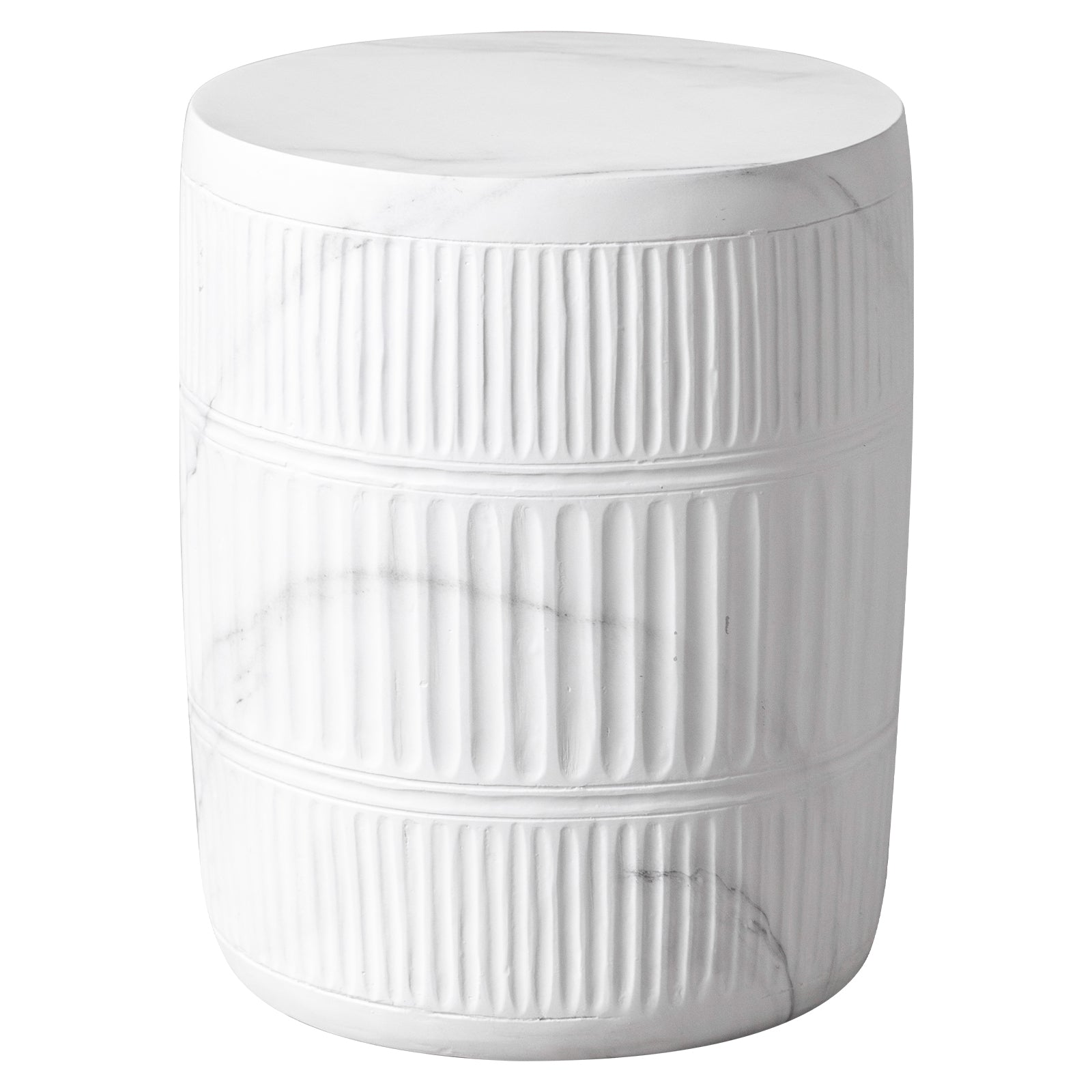 Perta Round Fiberstone End/Side Table Minimal Design