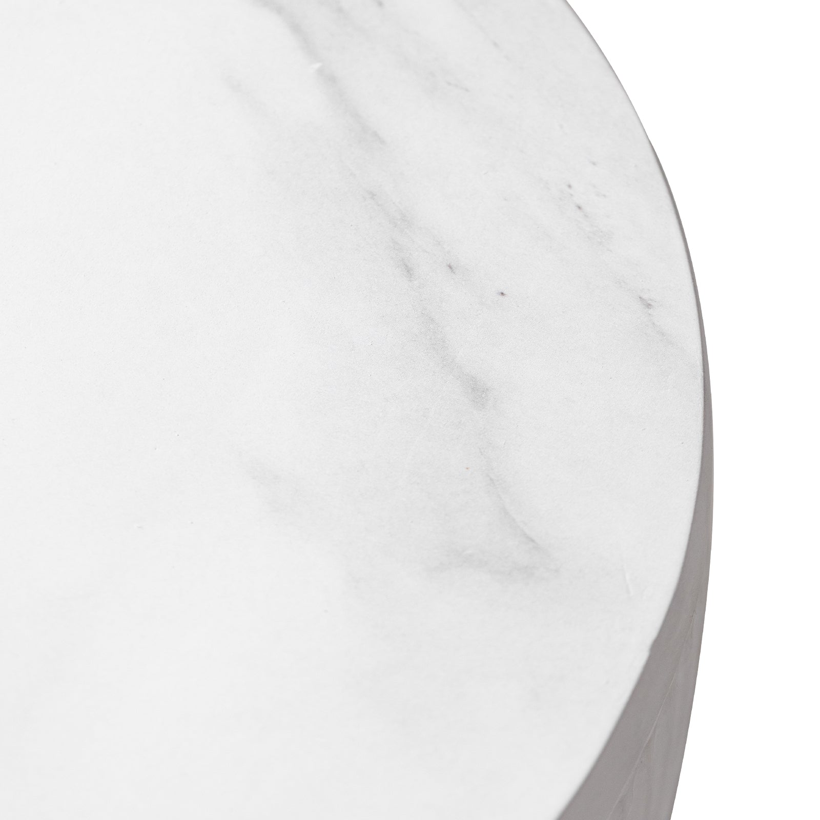 Perta Round Fiberstone End/Side Table Minimal Design