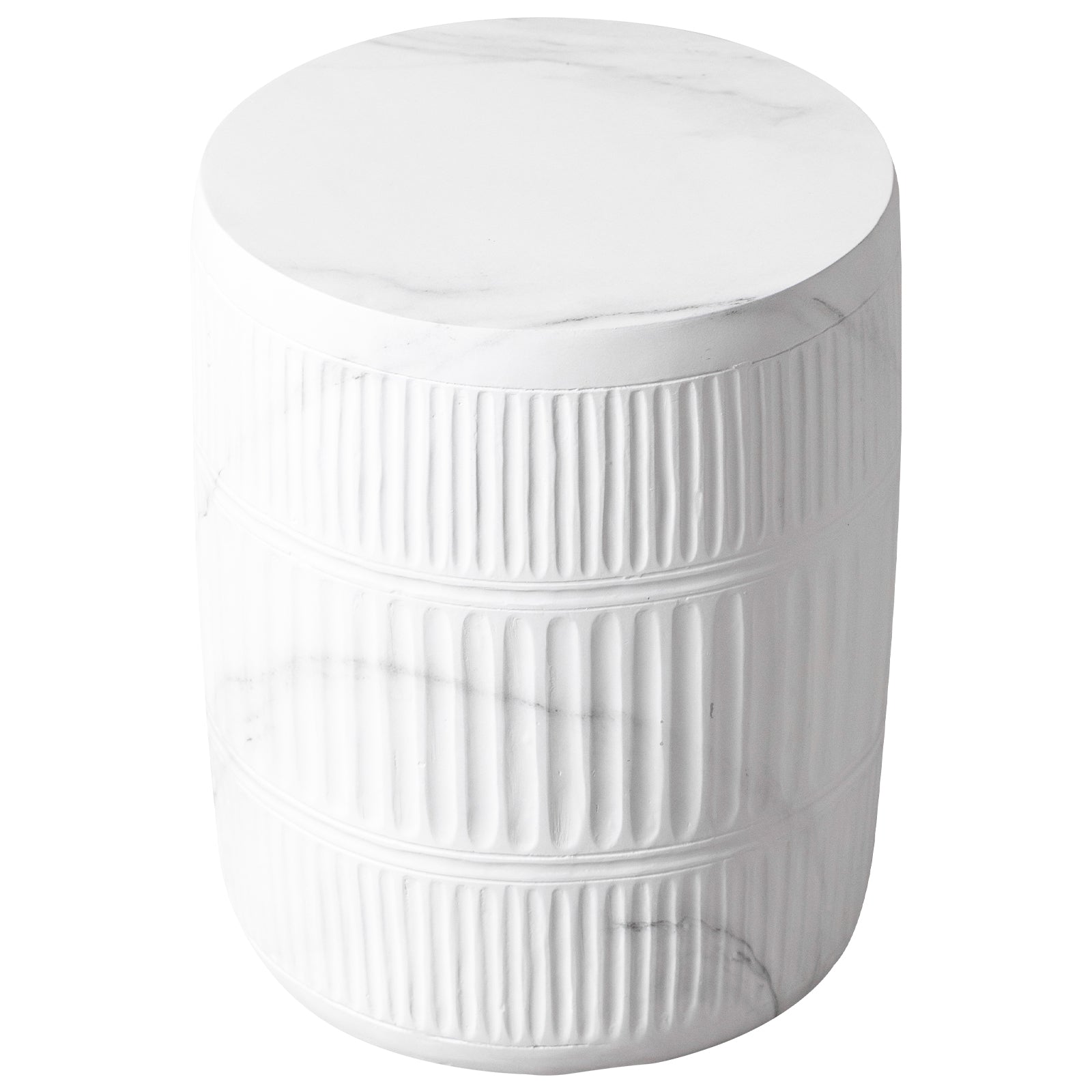 Perta Round Fiberstone End/Side Table Minimal Design