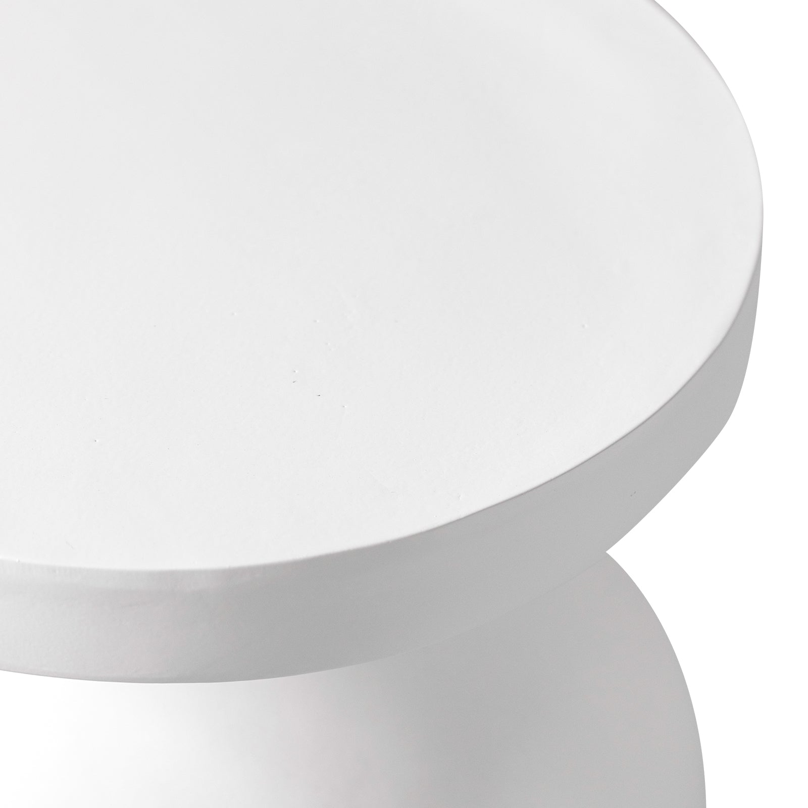 Pillar End/Side Table in Fiberstone Hourglass Design for Indoor and Outdoor