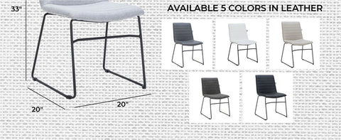 Zylar Leather/Polyester Office Guest Chair with Powder-Coated Stainless Steel Base