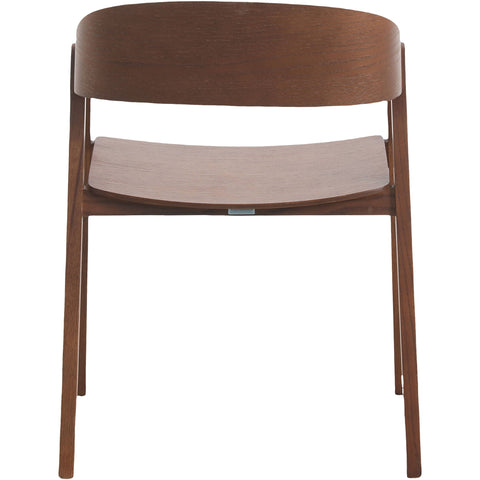 Rivo Dining Chairs in Sturdy Oak Wood with Open Back Design and Armrests Set of 2