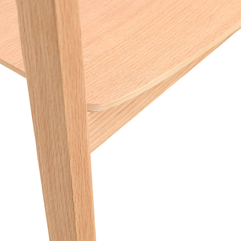 Rivo Dining Chairs in Sturdy Oak Wood with Open Back Design and Armrests Set of 2