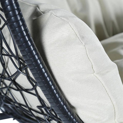 Recluse Two-Person Seater Hanging Egg Swing Chair with Teardrop Design
