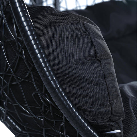 Recluse Two-Person Seater Hanging Egg Swing Chair with Teardrop Design