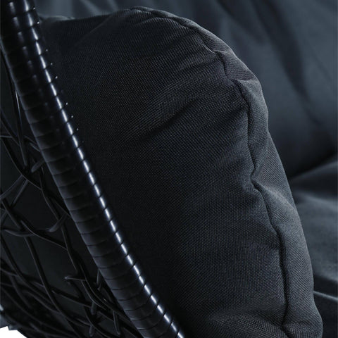 Recluse Two-Person Seater Hanging Egg Swing Chair with Teardrop Design