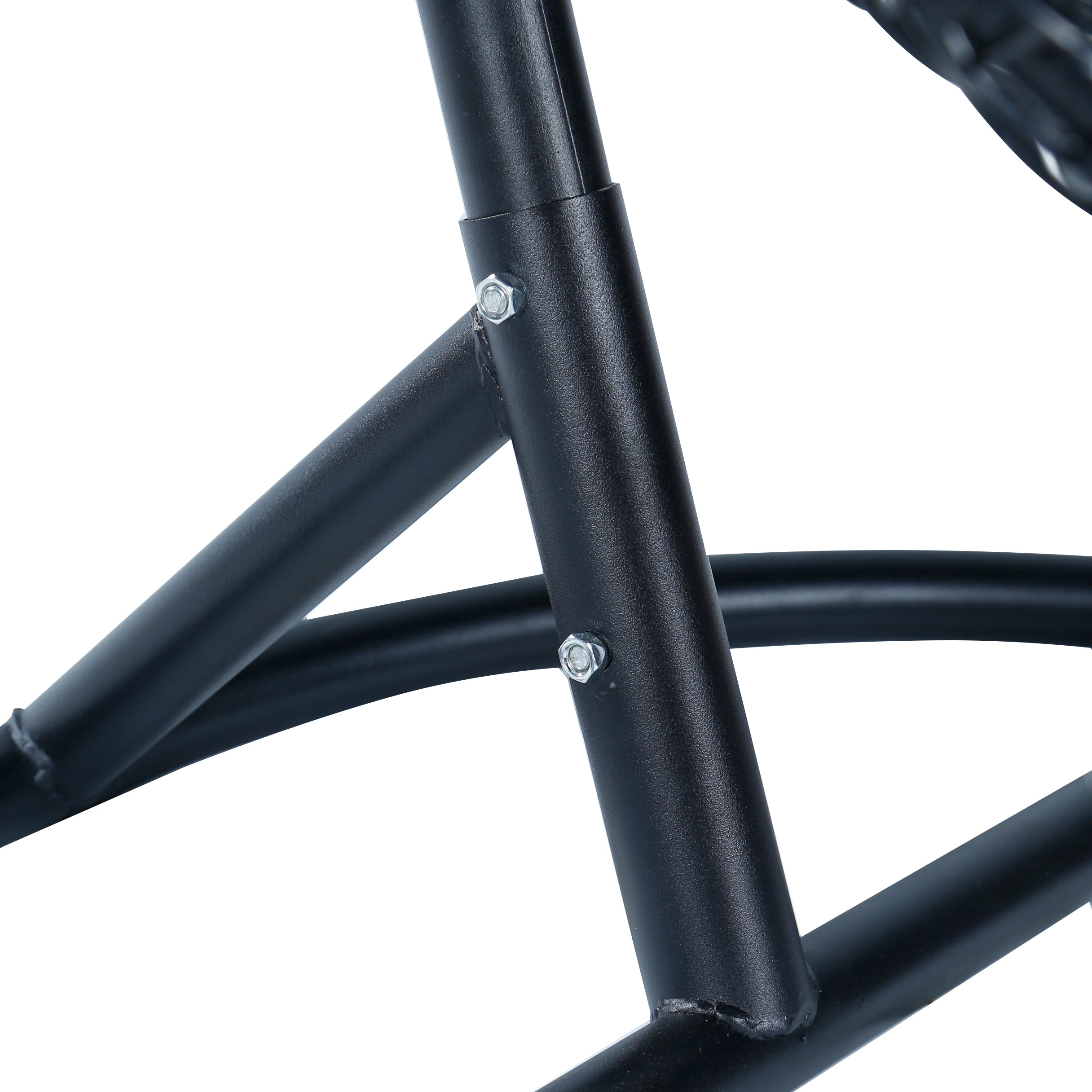 Recluse Modern Outdoor Egg Swing Chair Black/Brown/Grey Frame in Teardrop Design with ES57 Cushion