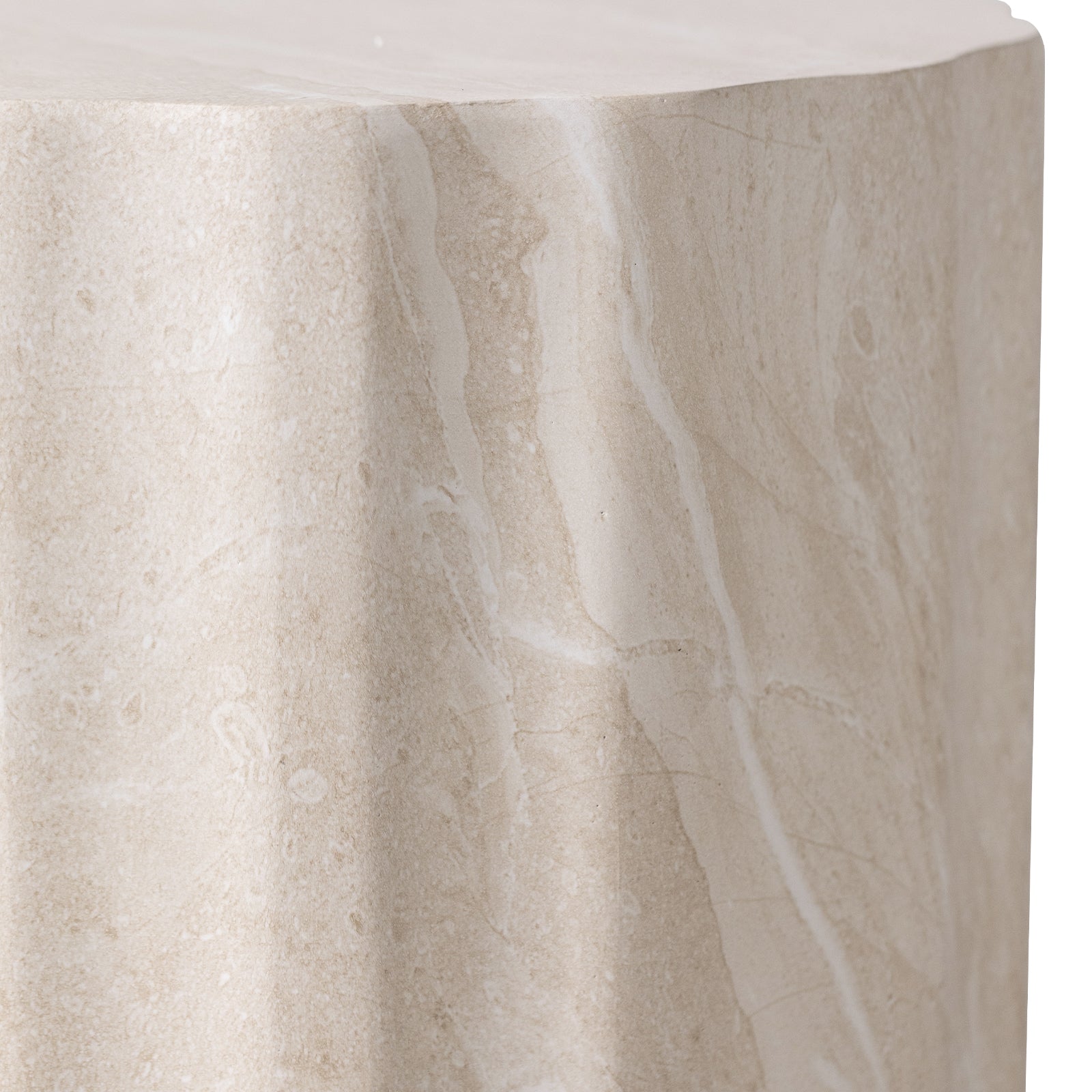 Ridge End/Side Table in Fiberstone for Indoor and Outdoor