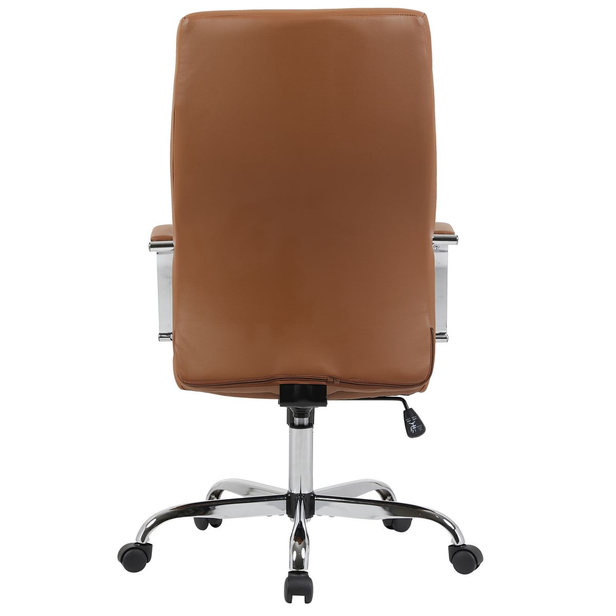 Sonora High-Back Leather Office Chair in Chrome Steel Base
