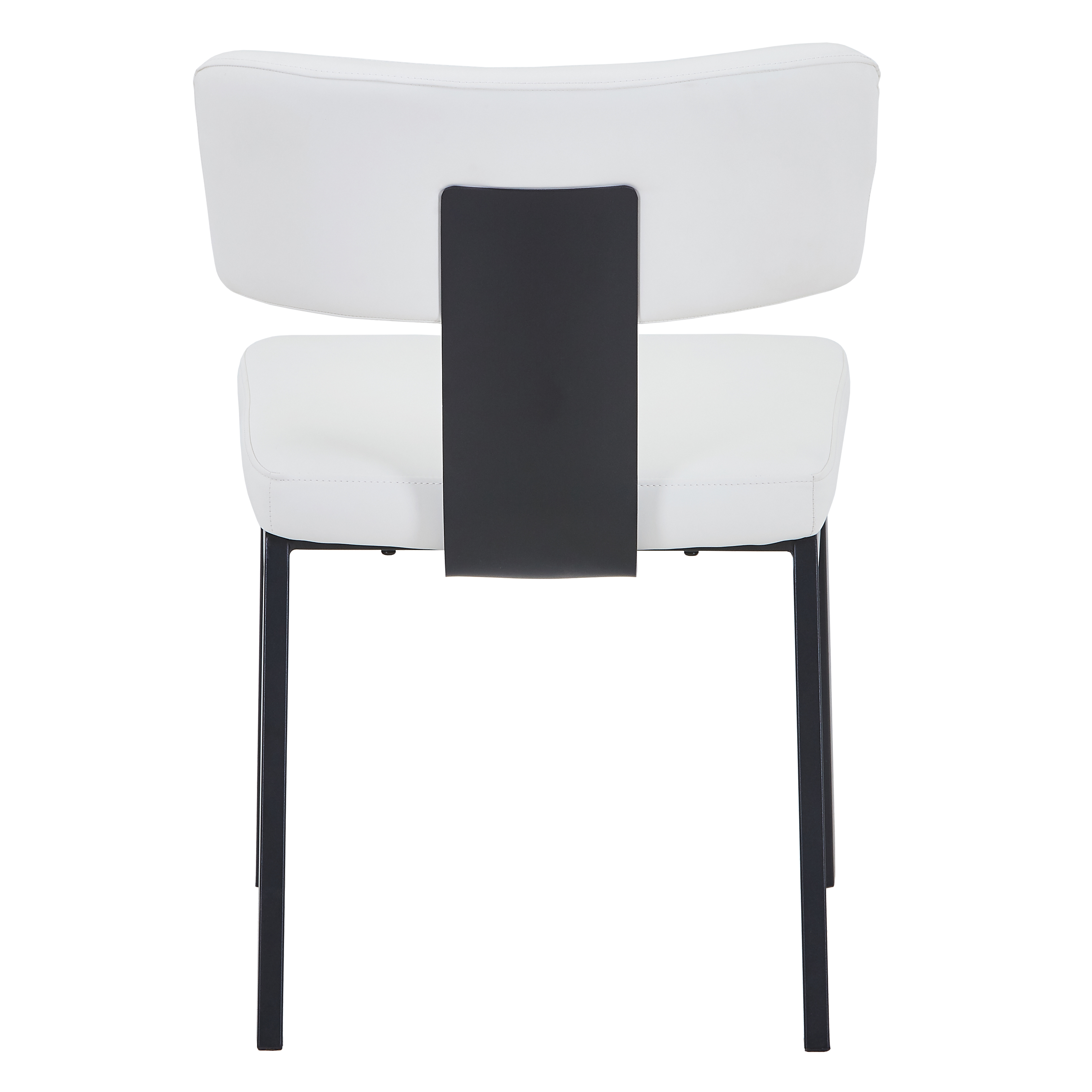 Teres Dining Chair with Leather Upholstery and Steel Legs