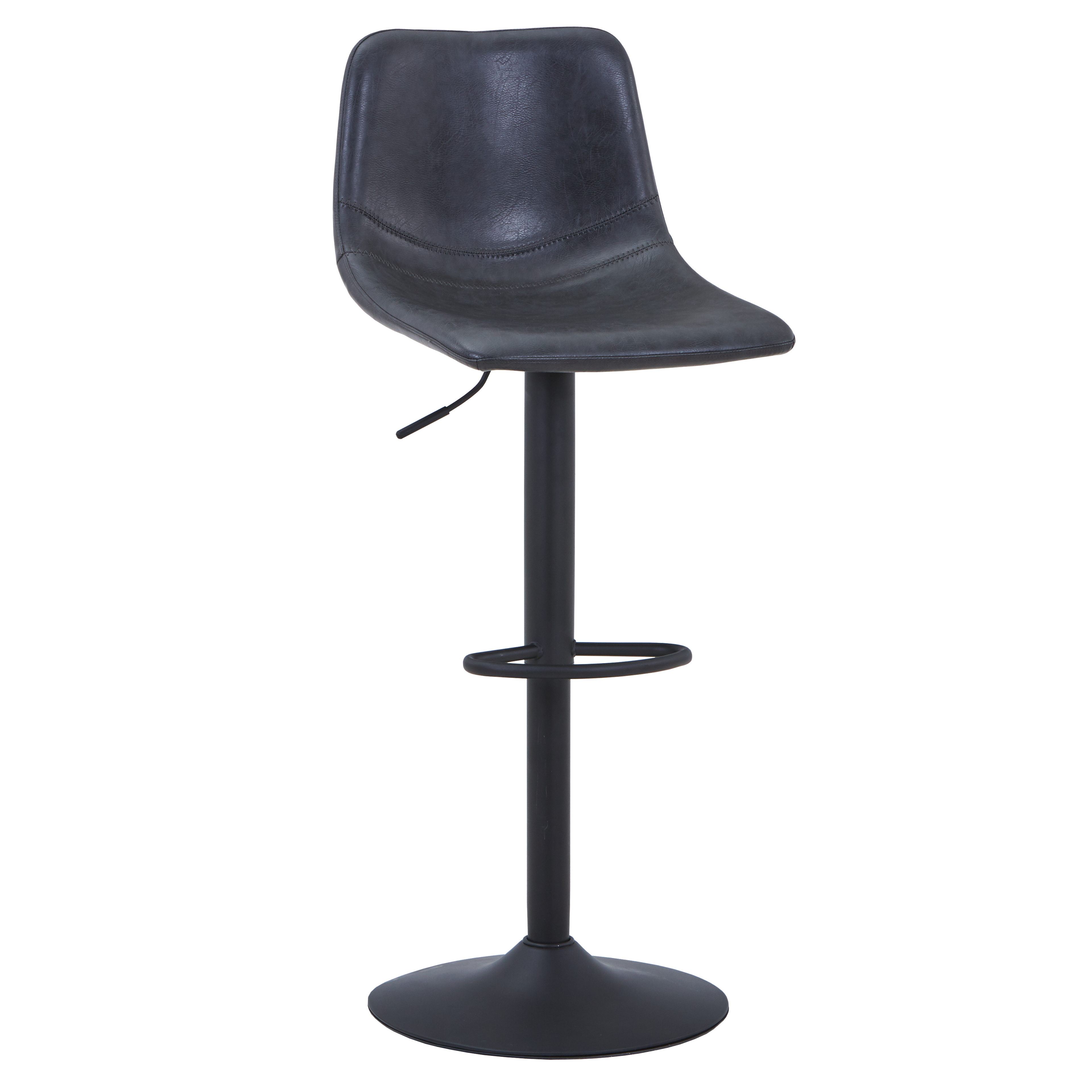 Tilbury Modern Adjustable Bar Stool with Footrest and 360-Degree Swivel