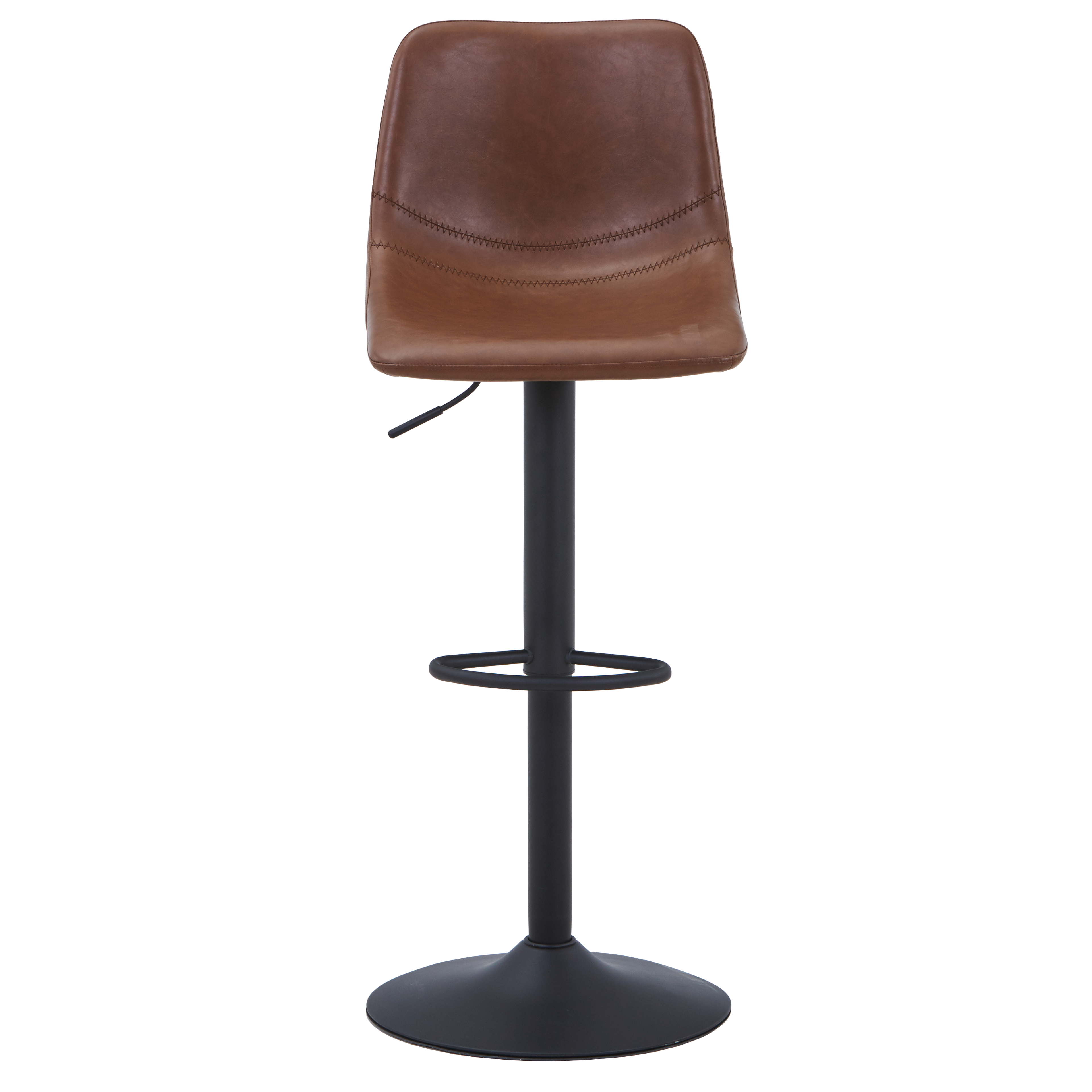 Tilbury Modern Adjustable Bar Stool with Footrest and 360-Degree Swivel