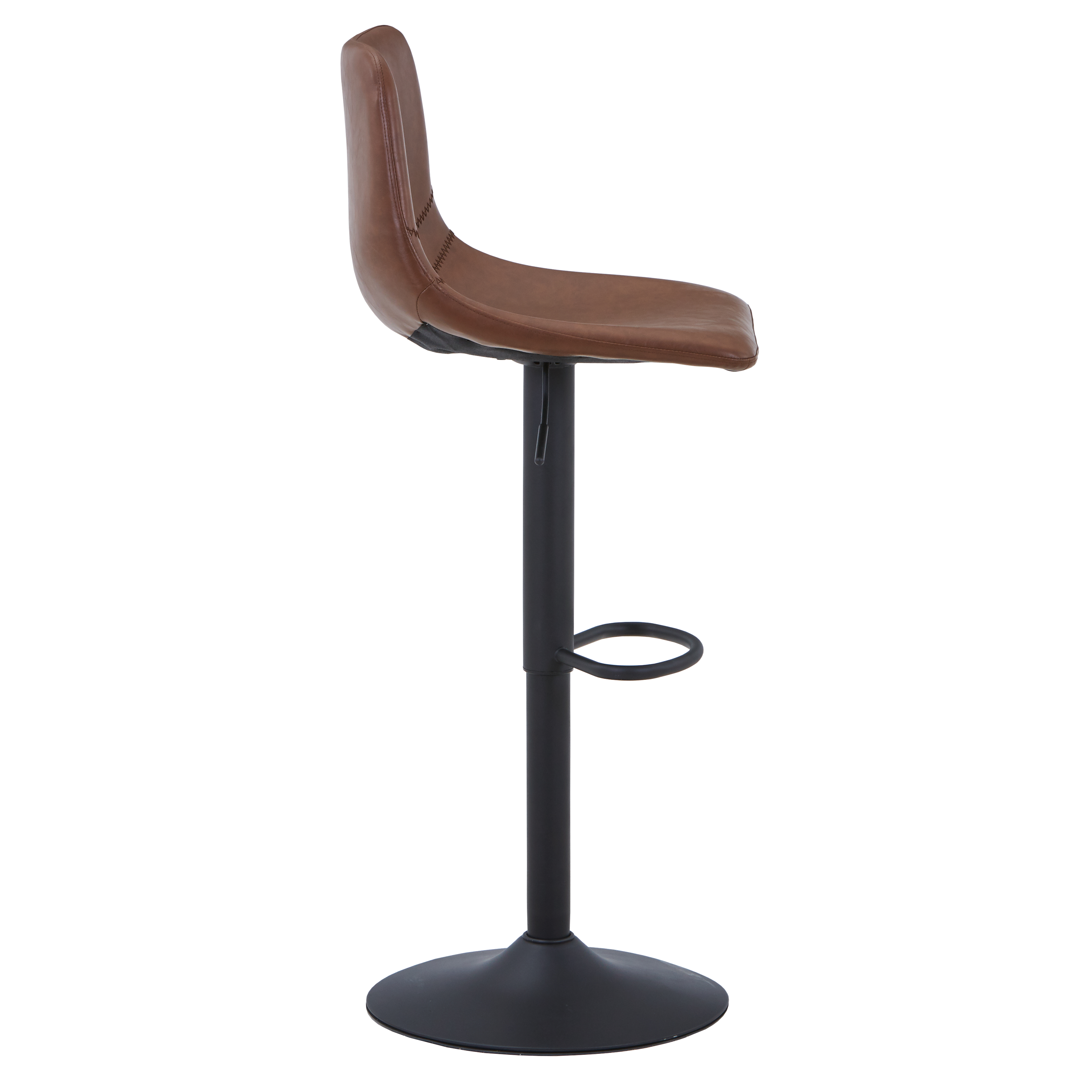Tilbury Modern Adjustable Bar Stool with Footrest and 360-Degree Swivel