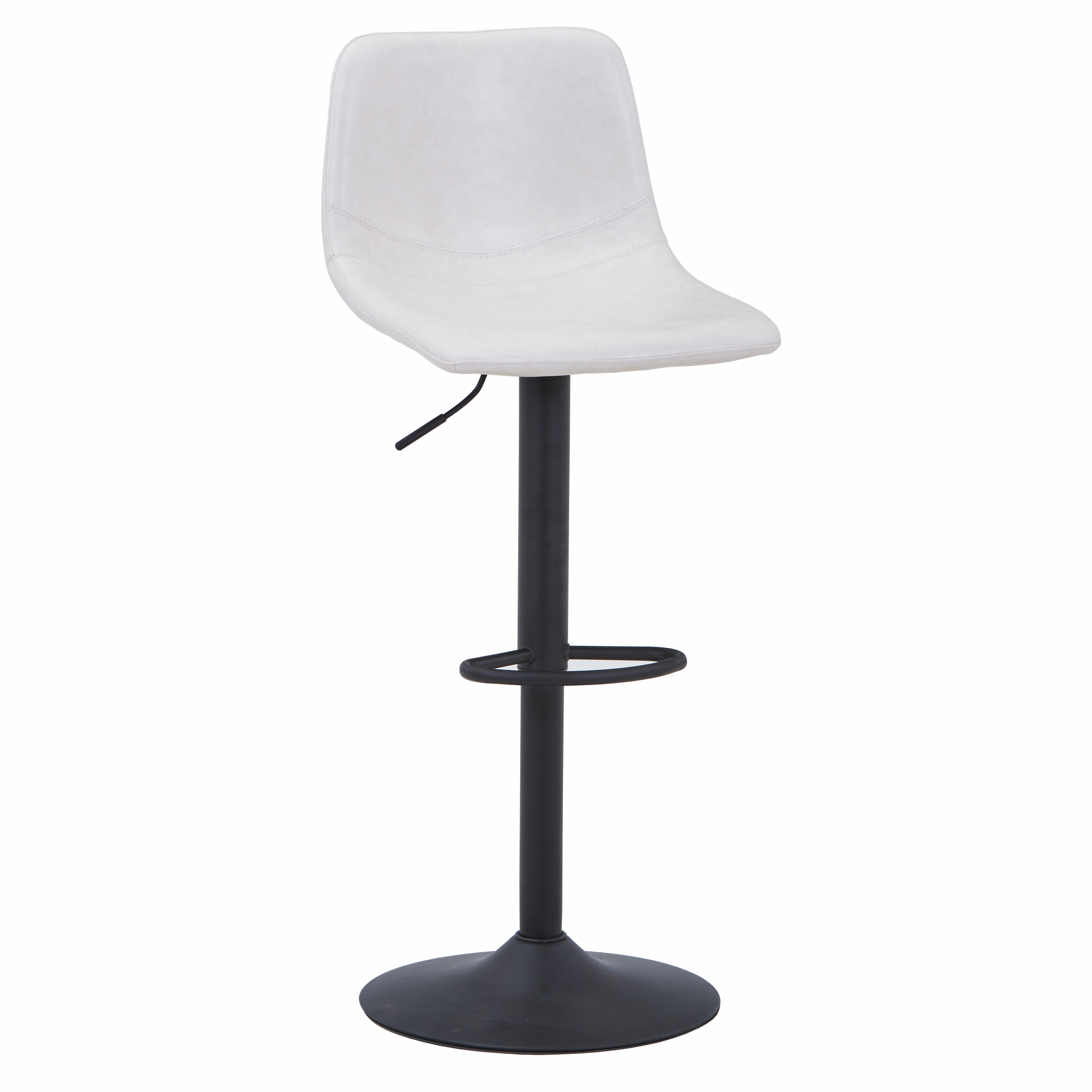 Tilbury Modern Adjustable Bar Stool with Footrest and 360-Degree Swivel