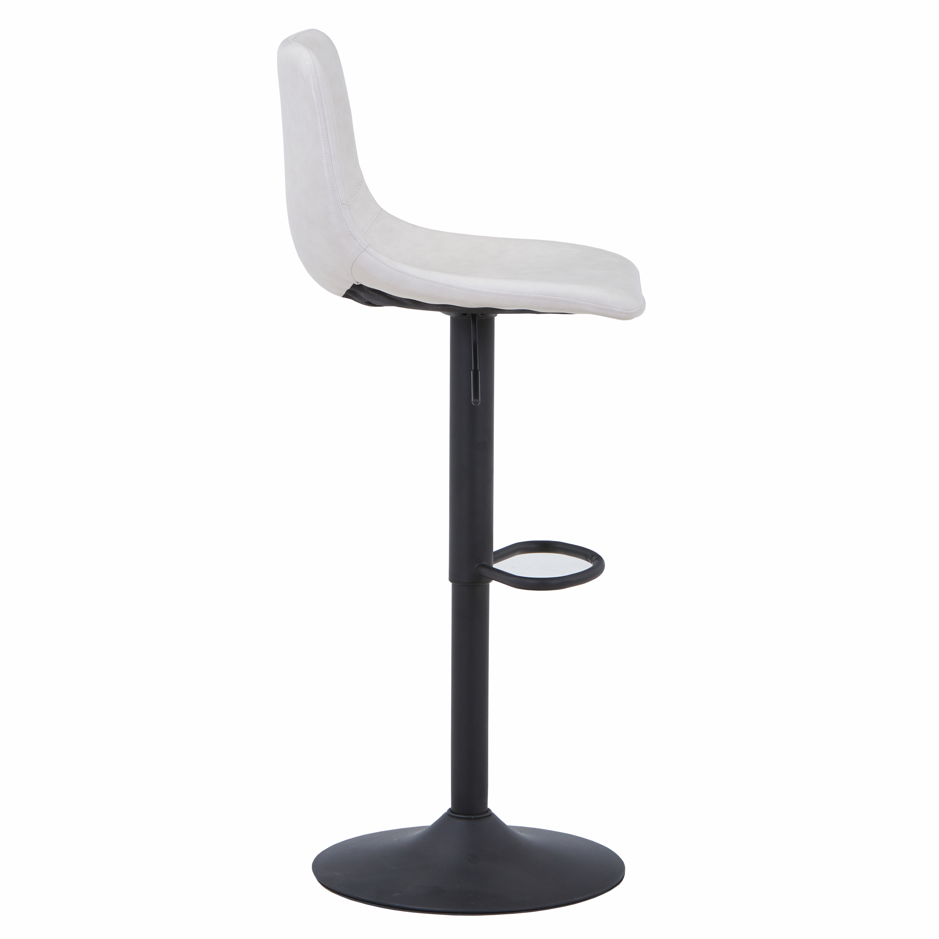 Tilbury Modern Adjustable Bar Stool with Footrest and 360-Degree Swivel