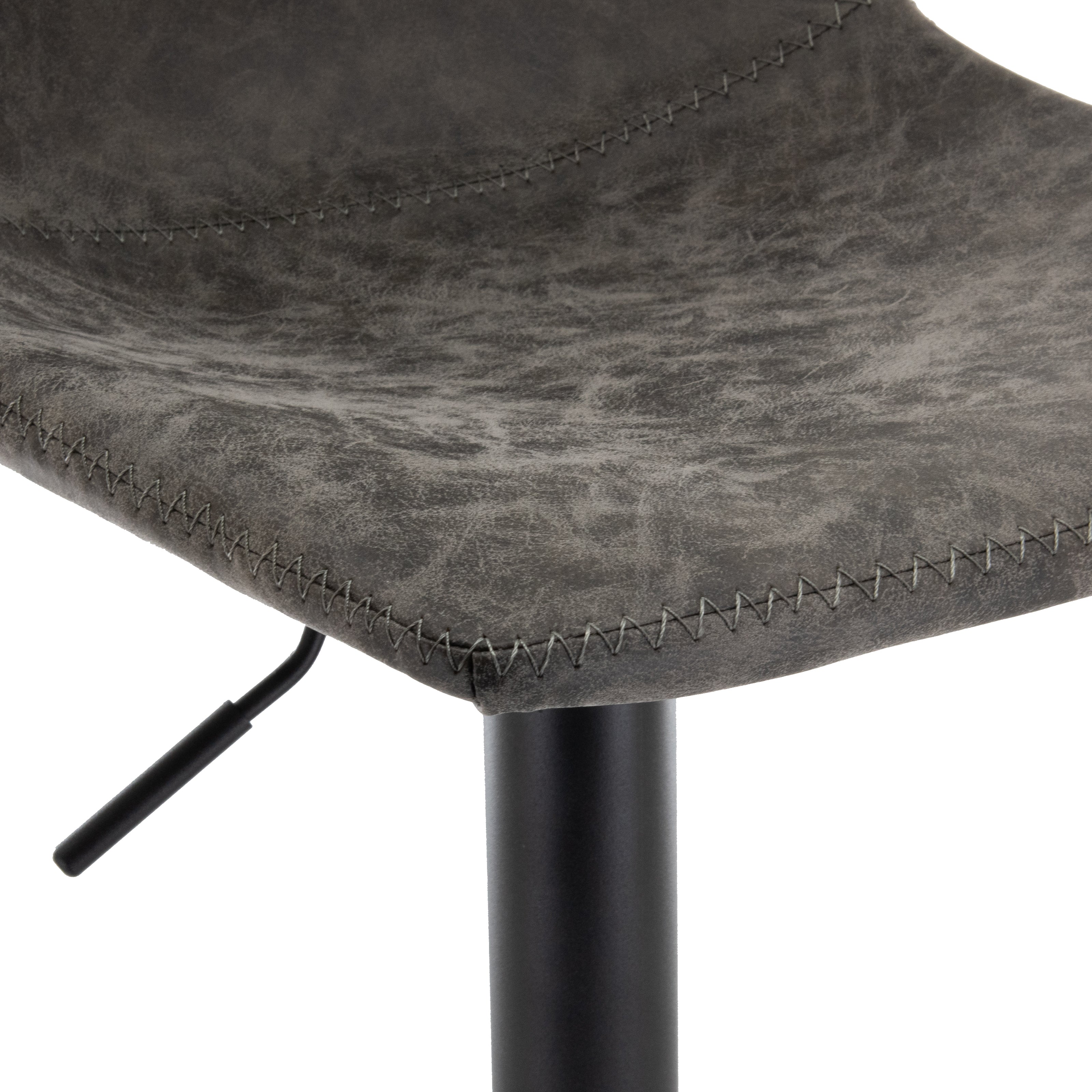 Tilbury Modern Adjustable Bar Stool with Footrest and 360-Degree Swivel
