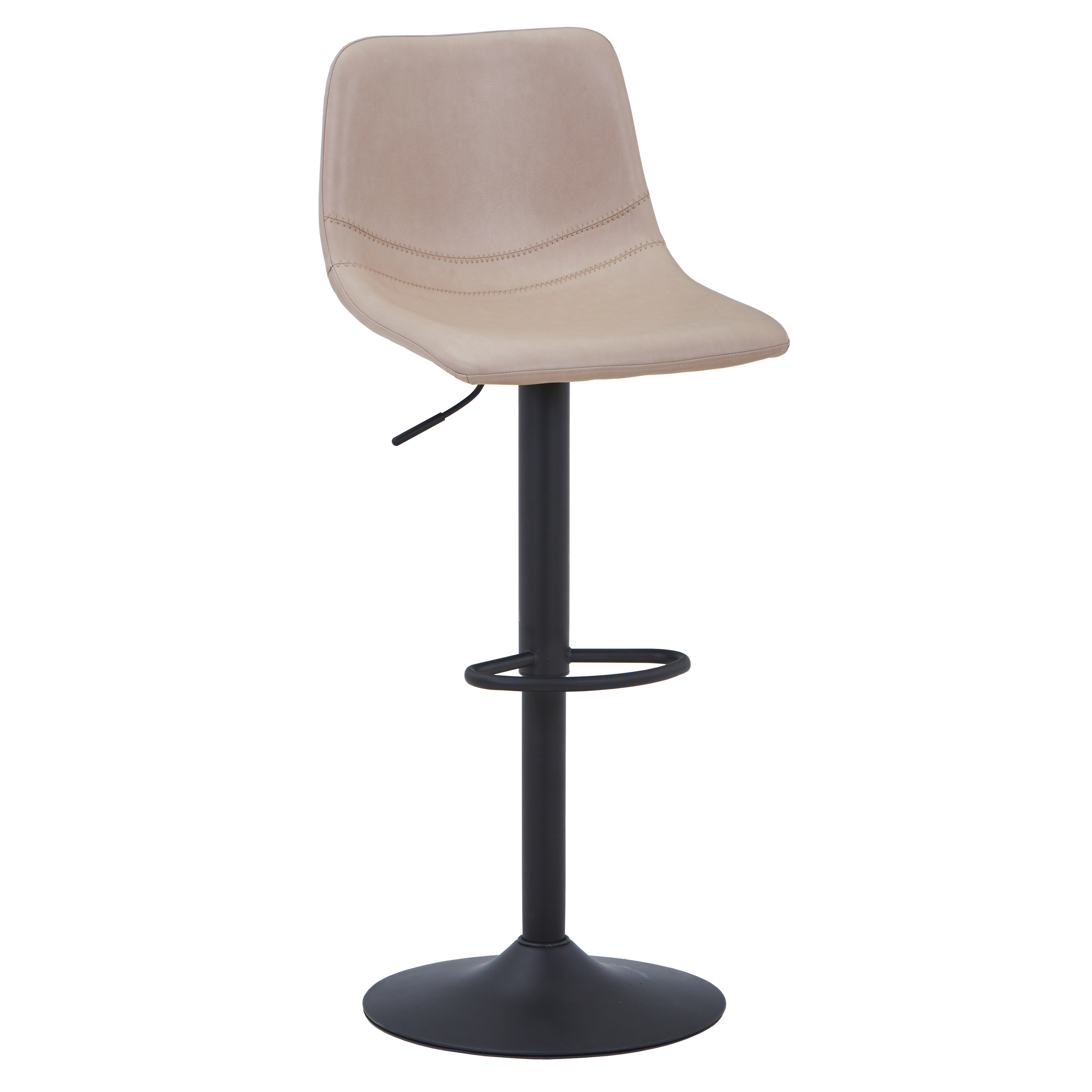 Tilbury Modern Adjustable Bar Stool with Footrest and 360-Degree Swivel
