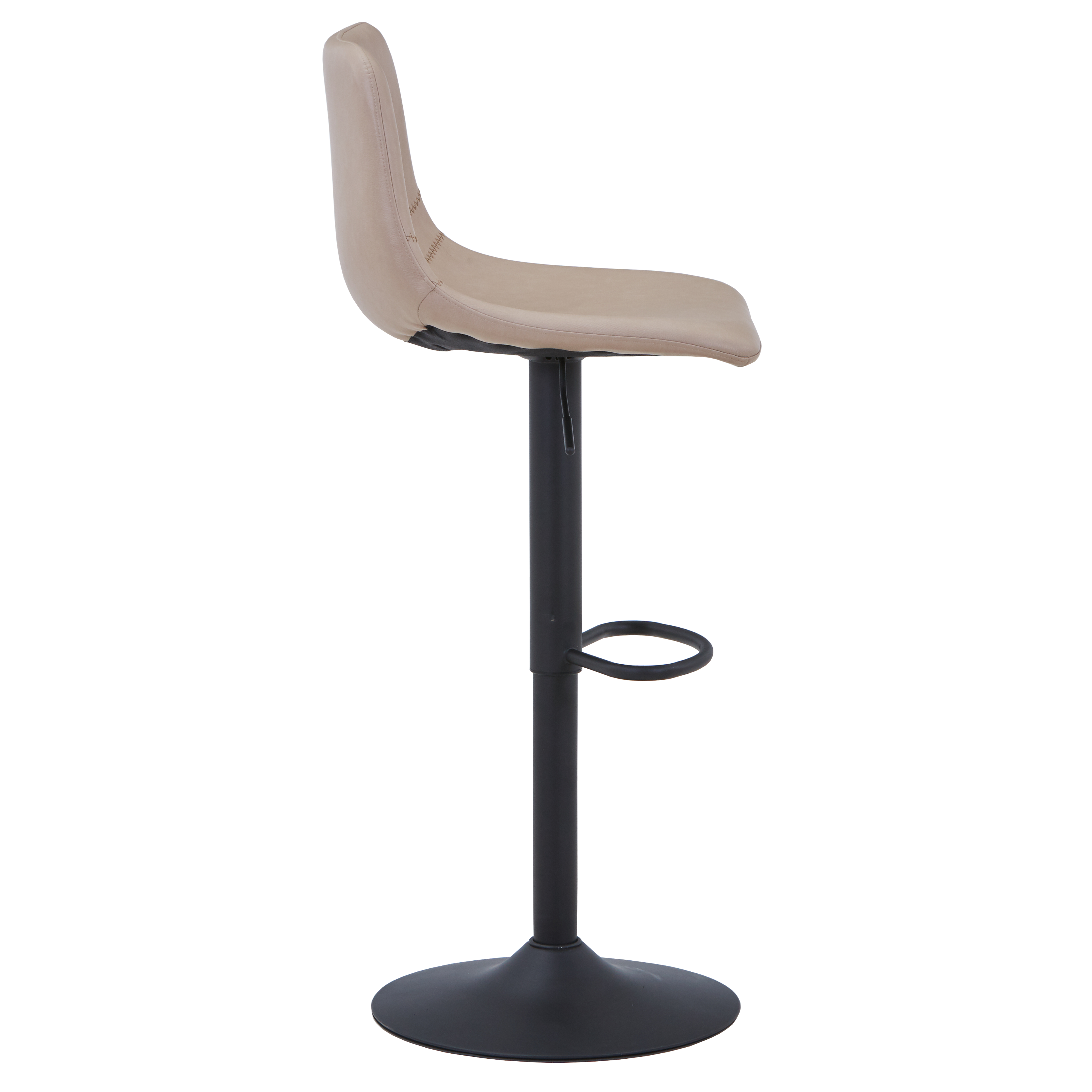 Tilbury Modern Adjustable Bar Stool with Footrest and 360-Degree Swivel