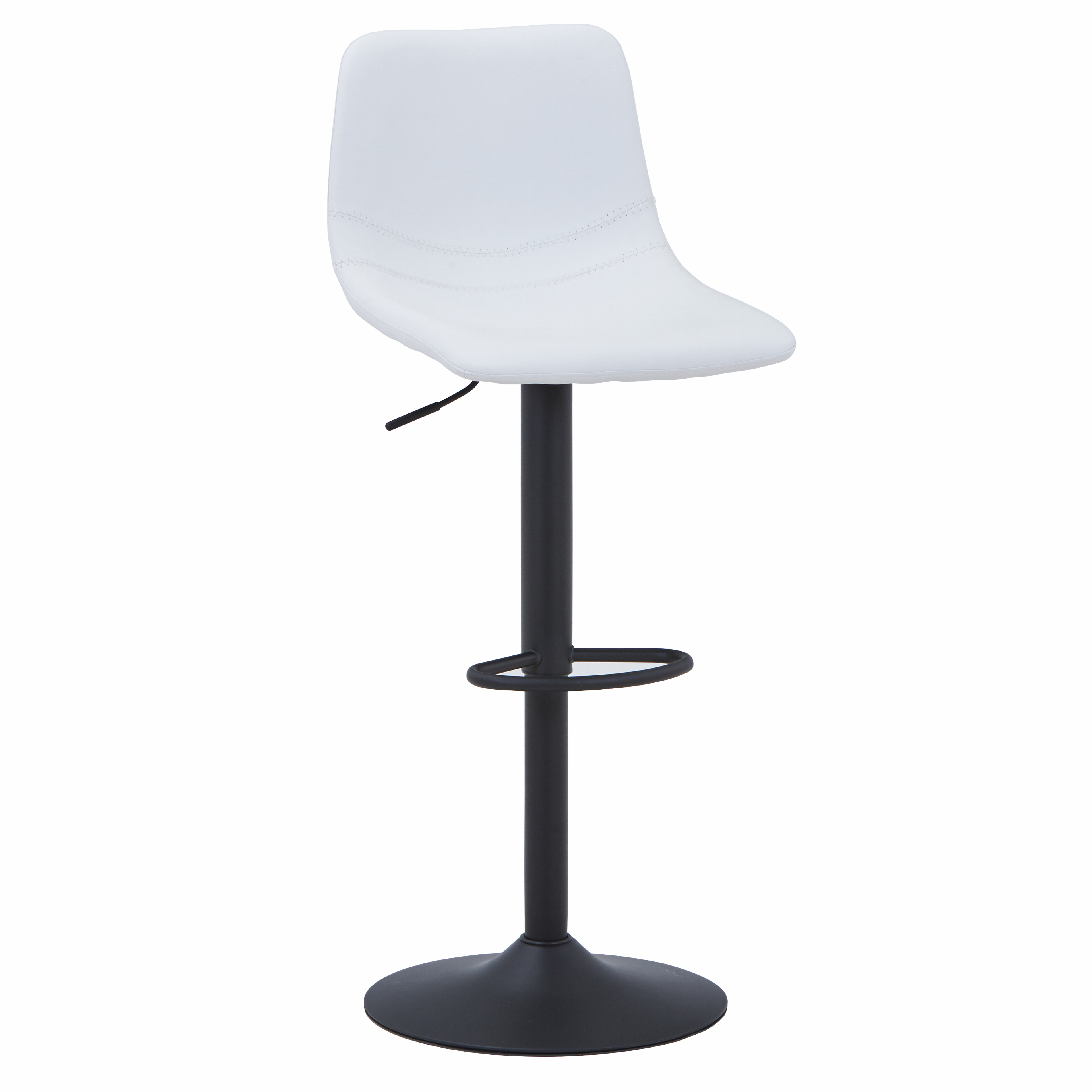 Tilbury Modern Adjustable Bar Stool with Footrest and 360-Degree Swivel