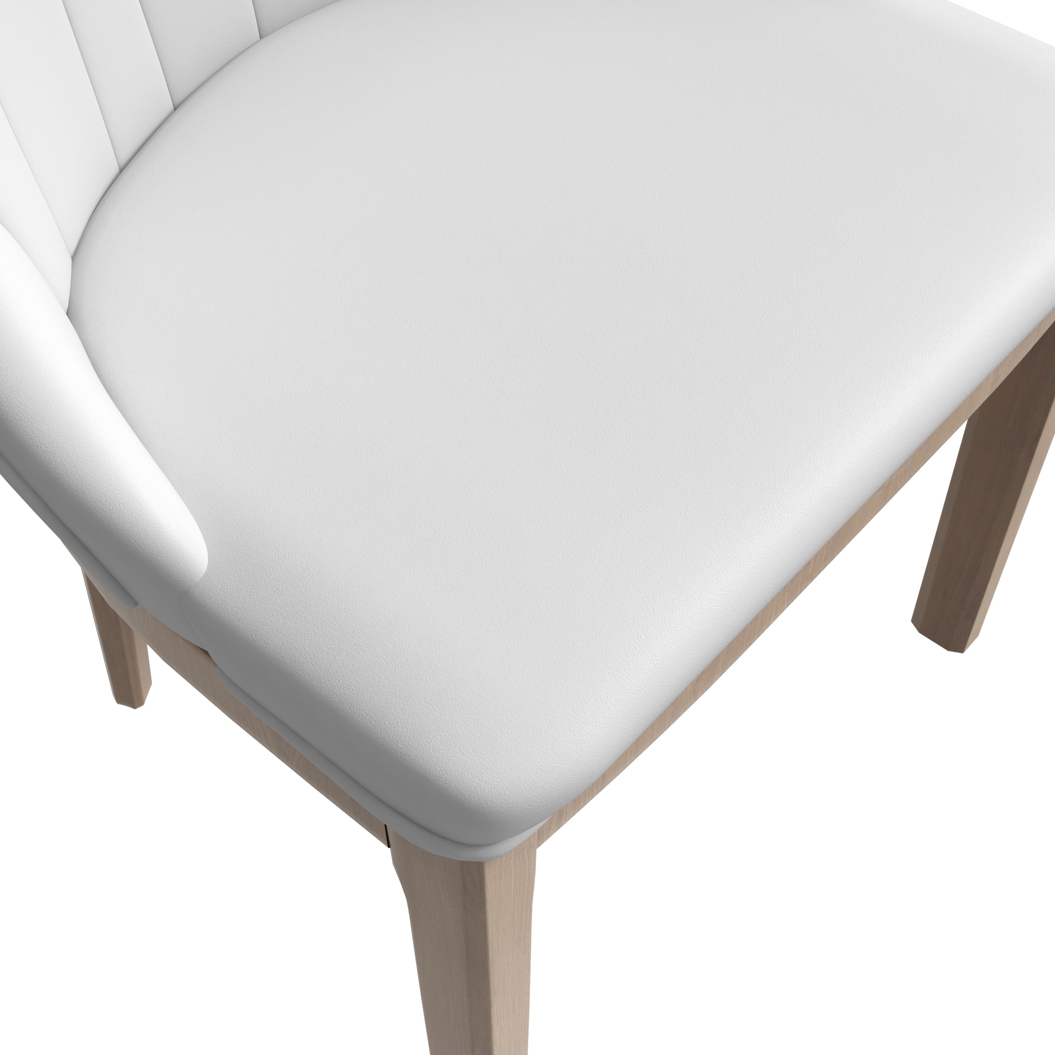 Verisma Dining Chair Upholstered in Leather with Diamond Stitching Back Design