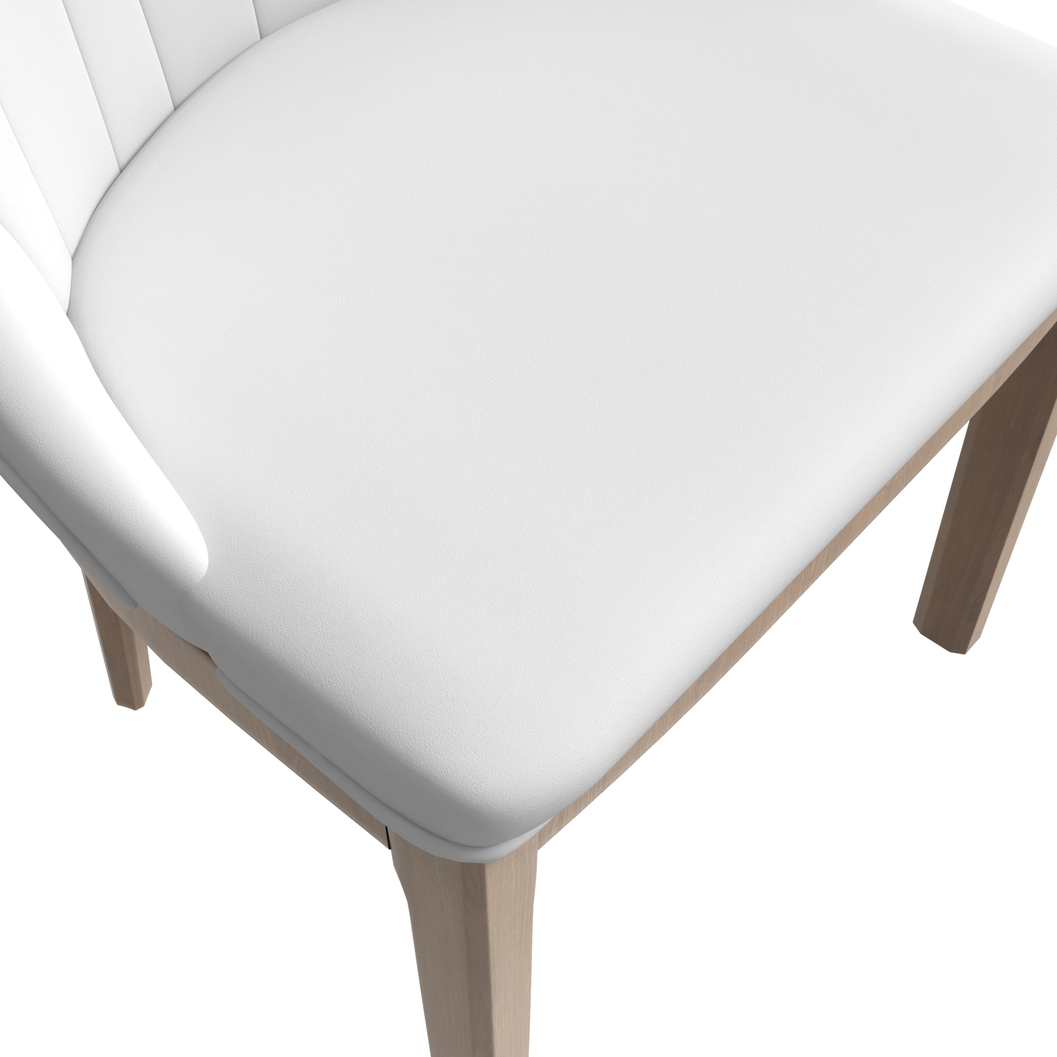 Verisma Dining Chair Upholstered in Leather with Diamond Stitching Back Design