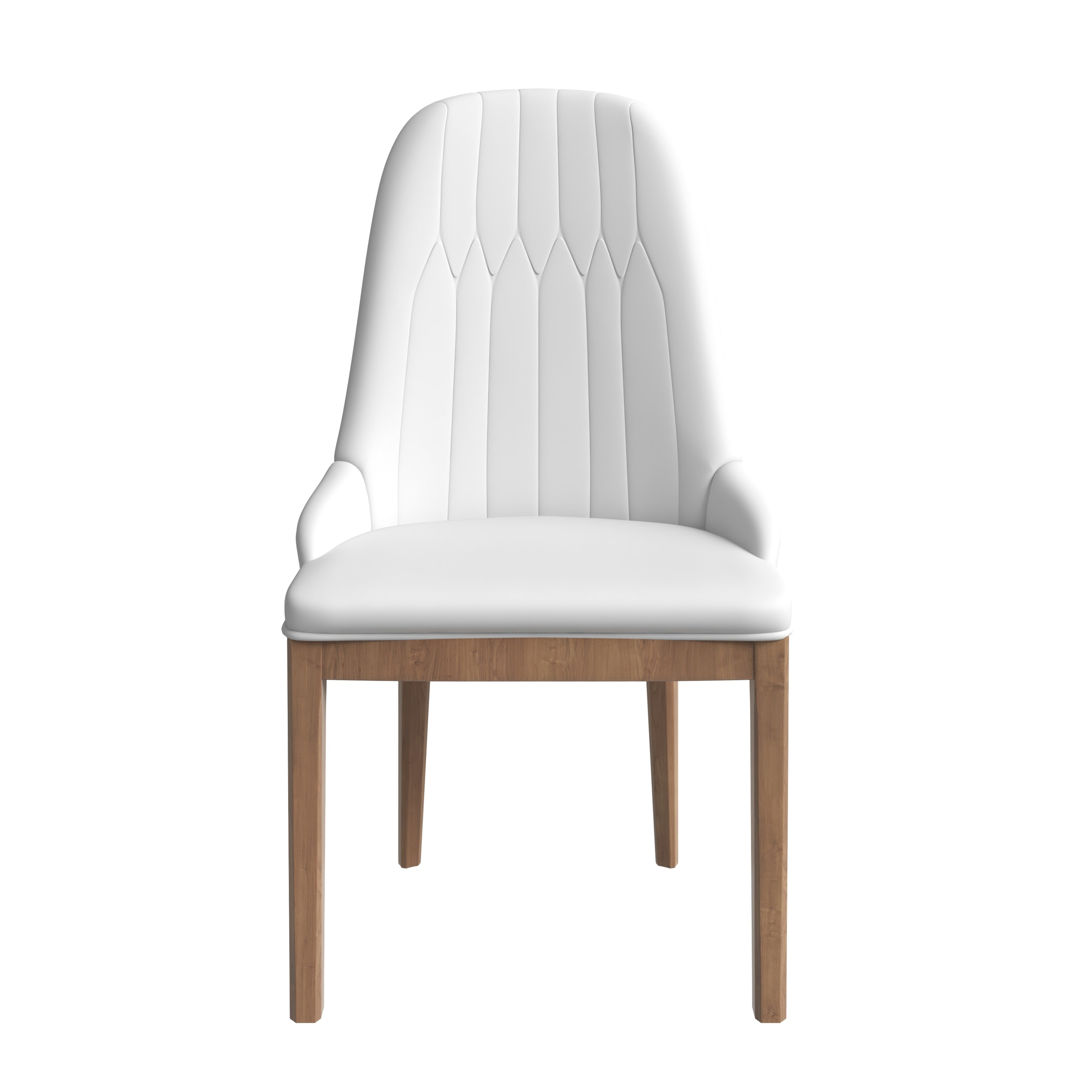 Verisma Dining Chair Upholstered in Leather with Diamond Stitching Back Design