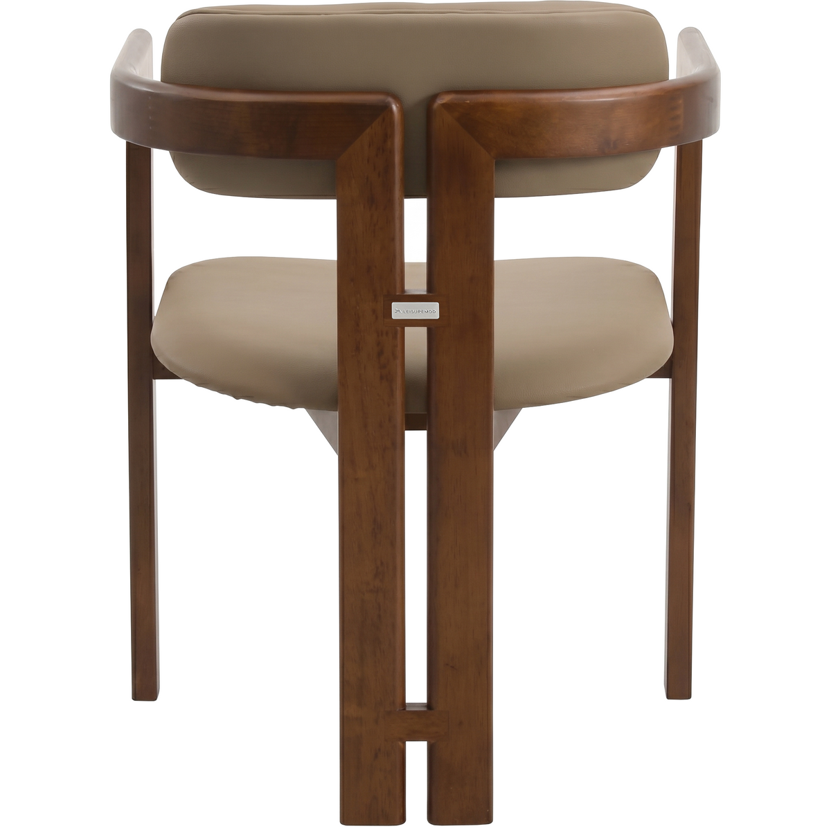 Velo Series Dining Chair with Upholstered Leather and Rubberwood Legs