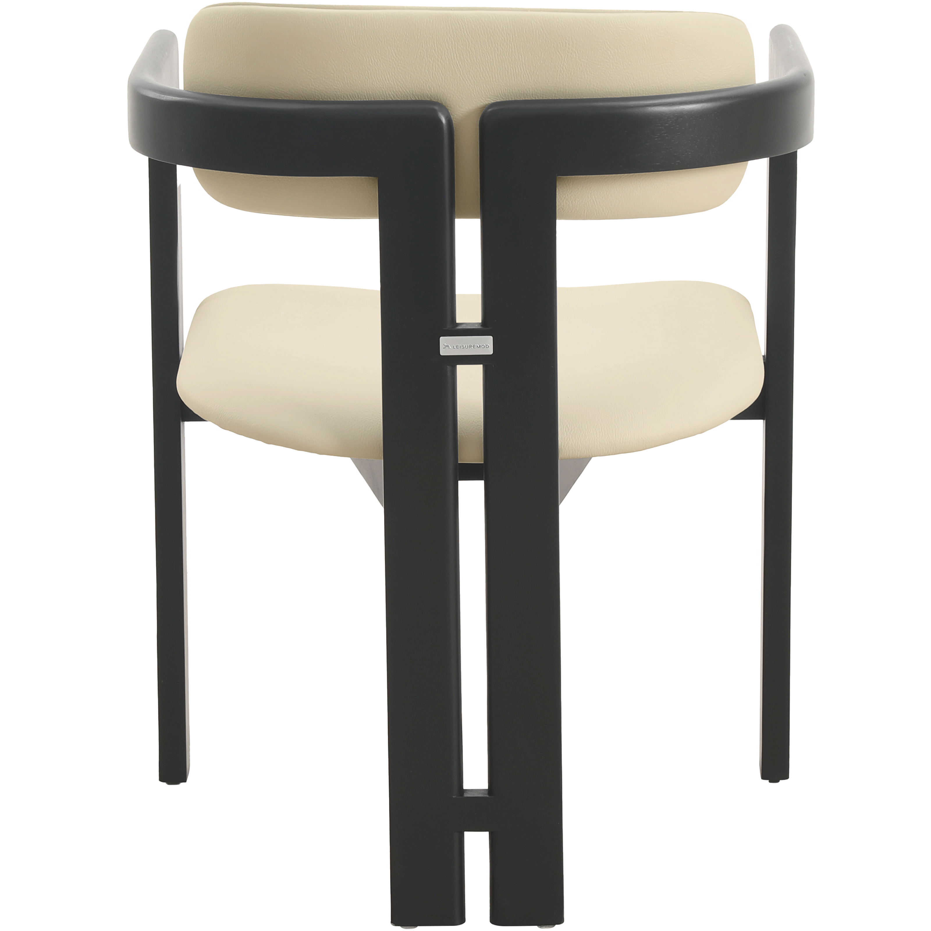 Velo Series Dining Chair with Upholstered Leather and Rubberwood Legs